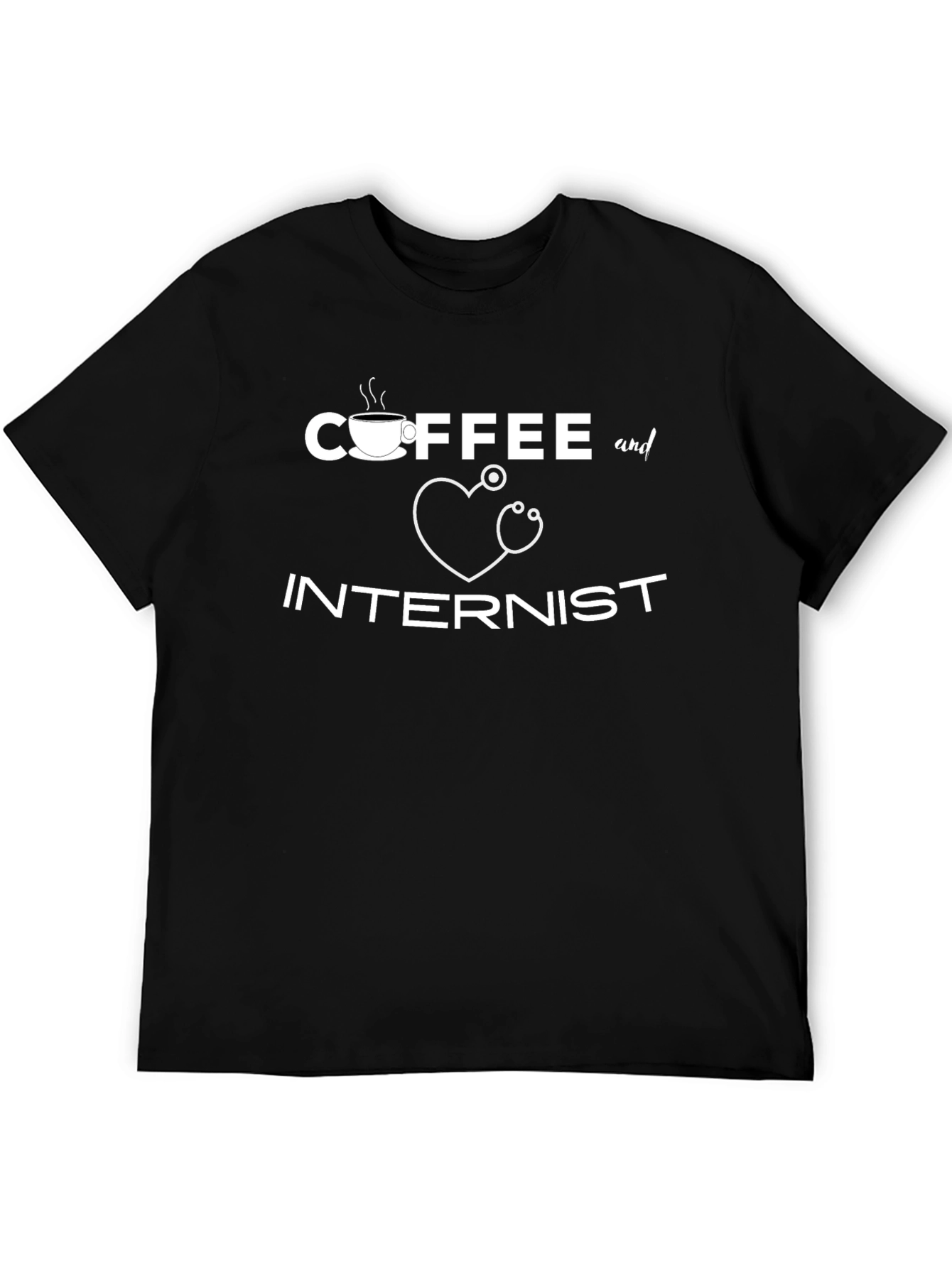 Coffee and Internist Graphic T-Shirt - Medical Professional