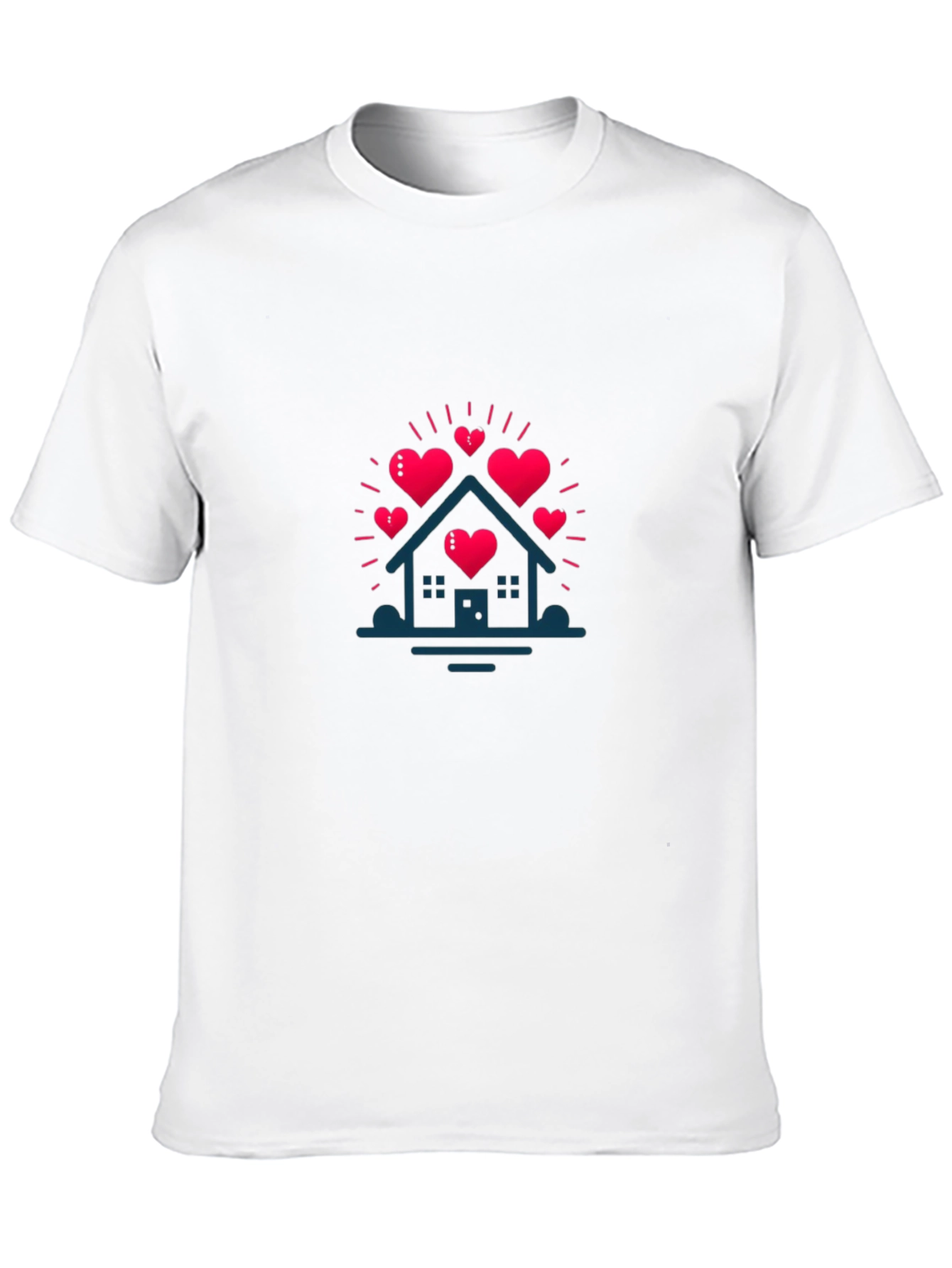 Heart House Graphic Black T-Shirt