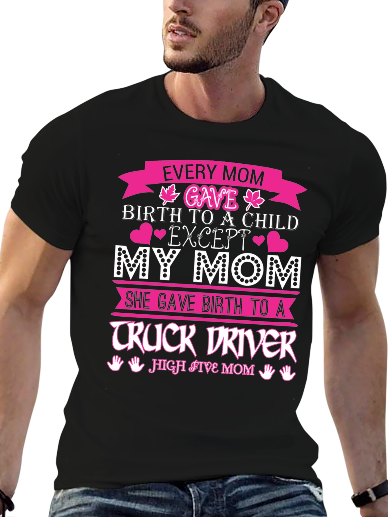 Truck Driver Mom Graphic T-Shirt