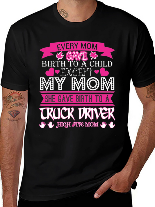 Truck Driver Mom Graphic T-Shirt