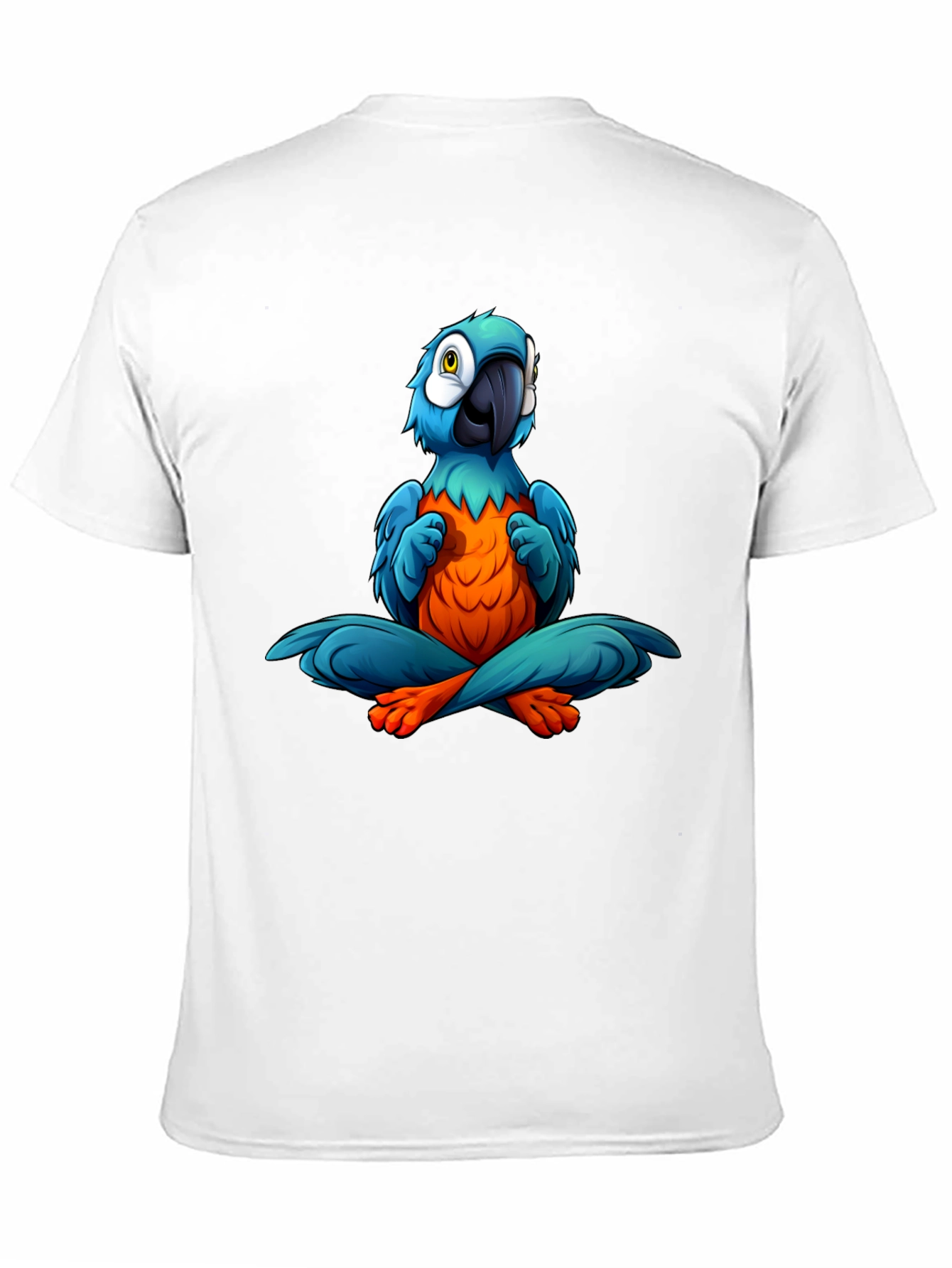 Yoga Parrot T-Shirt - Black Cotton Tee