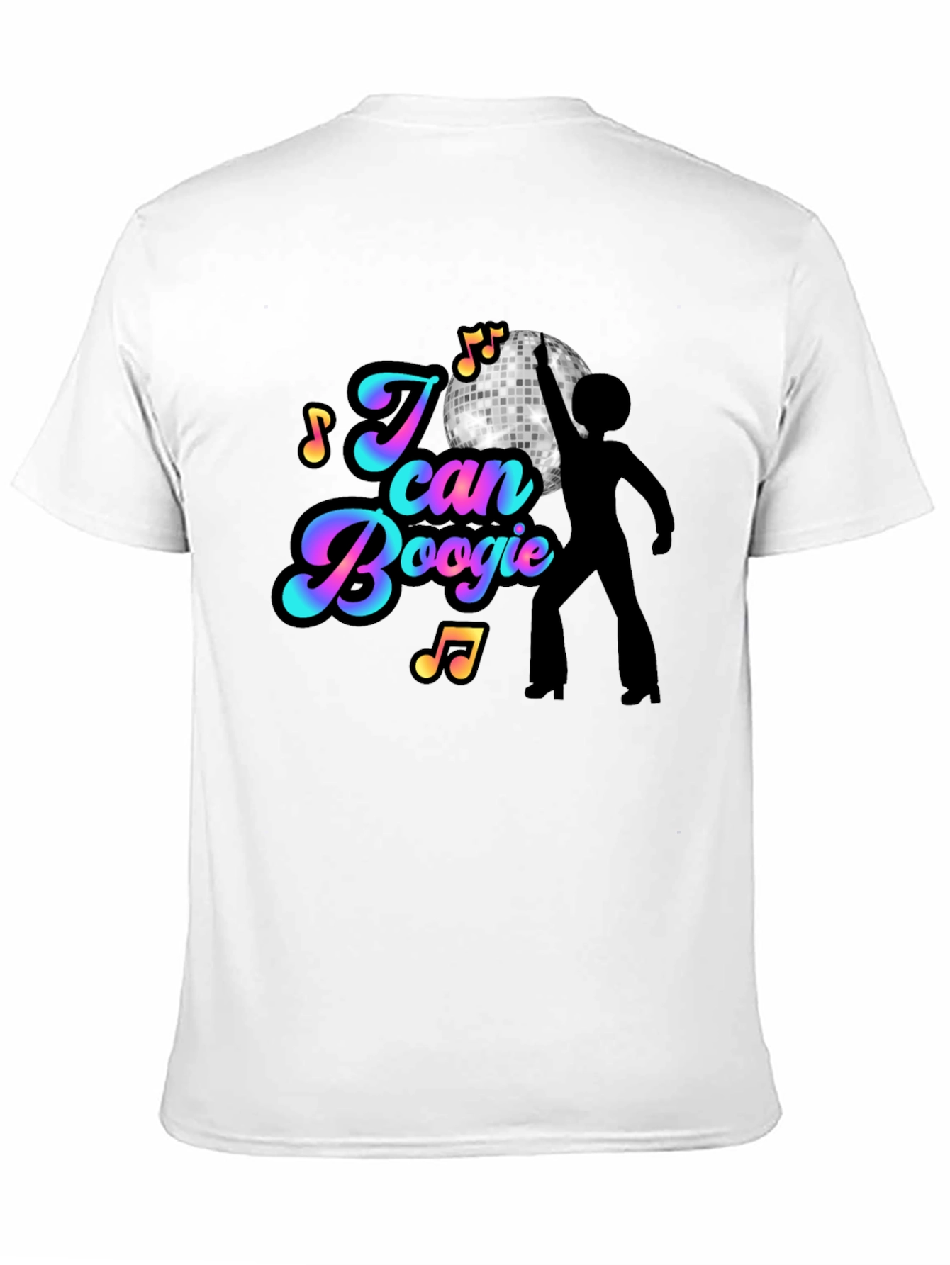 I Can Boogie Black T-Shirt - Disco Fever Design