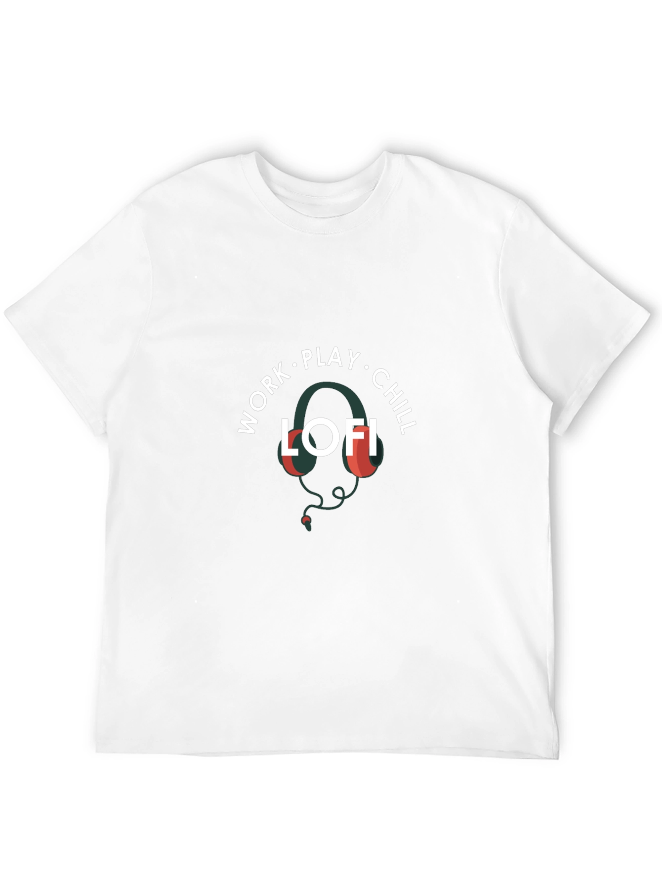 Work Play Chill LOFI Black Graphic Tee
