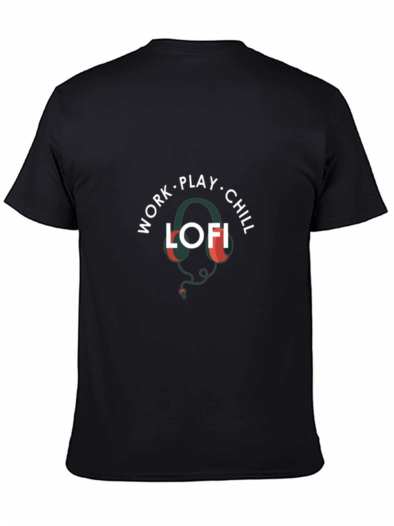 Work Play Chill LOFI Black Graphic Tee
