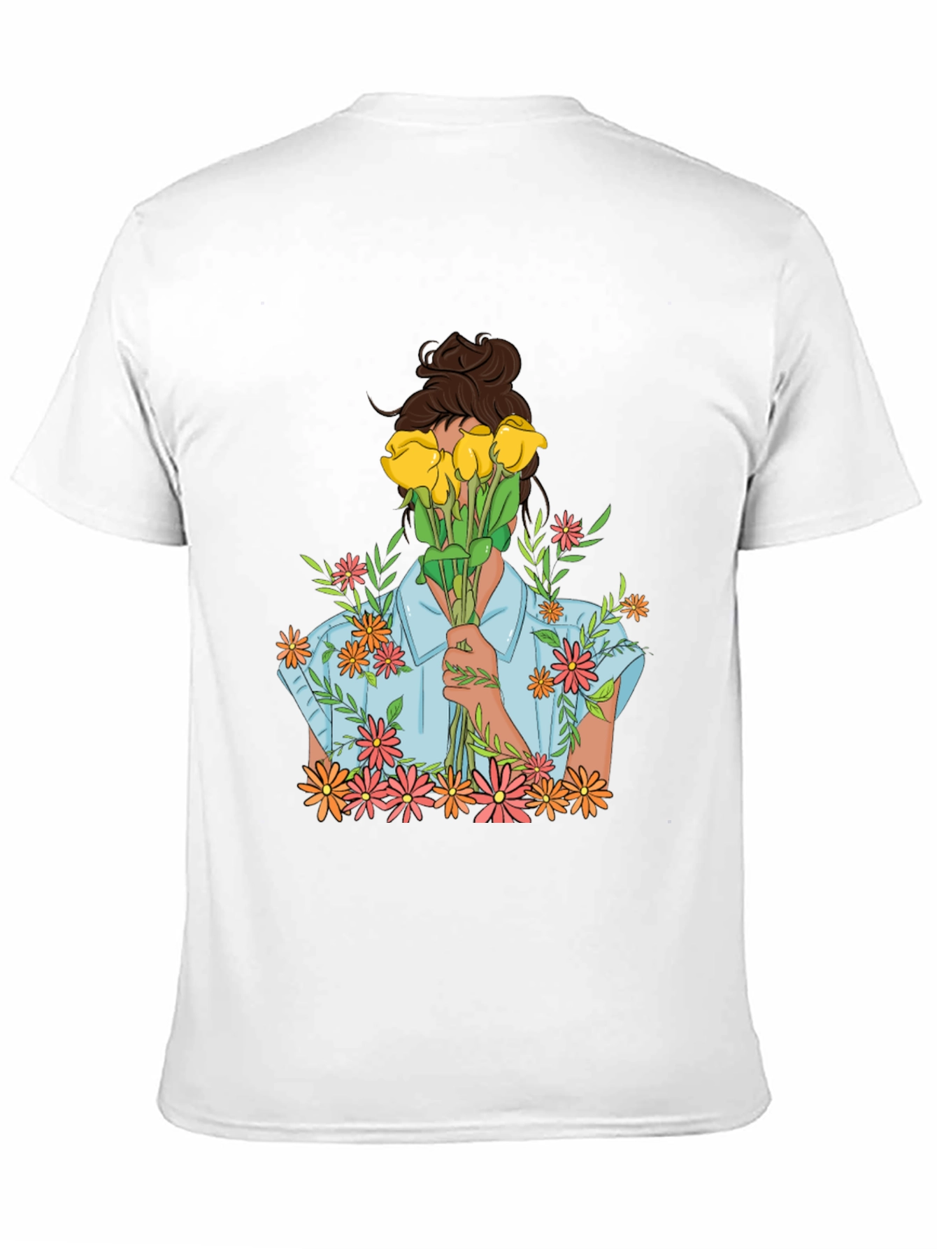 Floral Bouquet Graphic Tee - Trendy Black T-Shirt