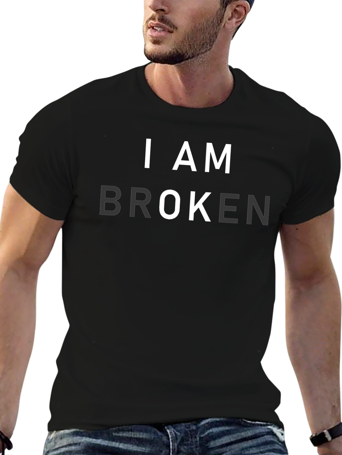 I AM BROKEN Graphic T-Shirt - Mens Black Tee
