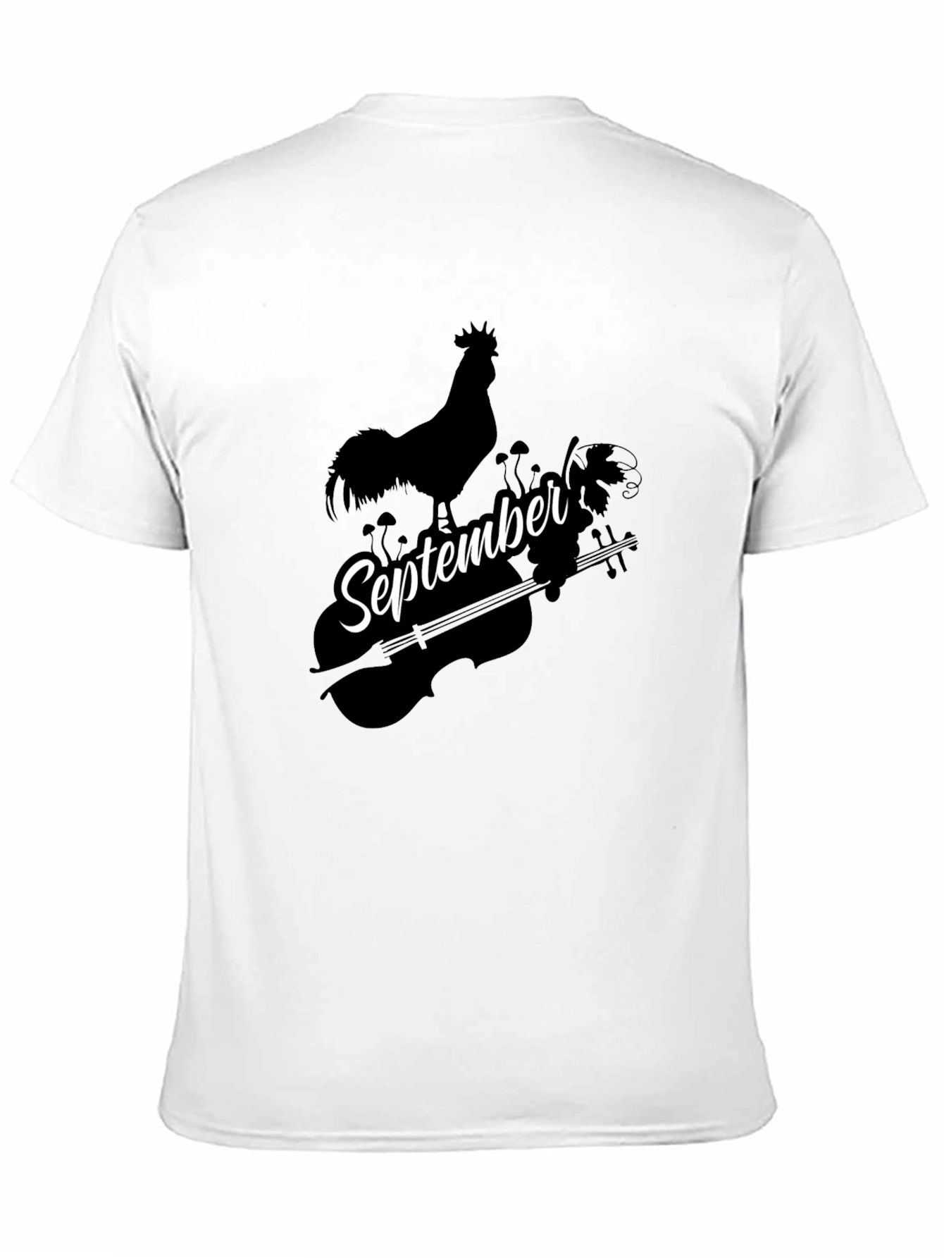 September Rooster Cello Black T-Shirt