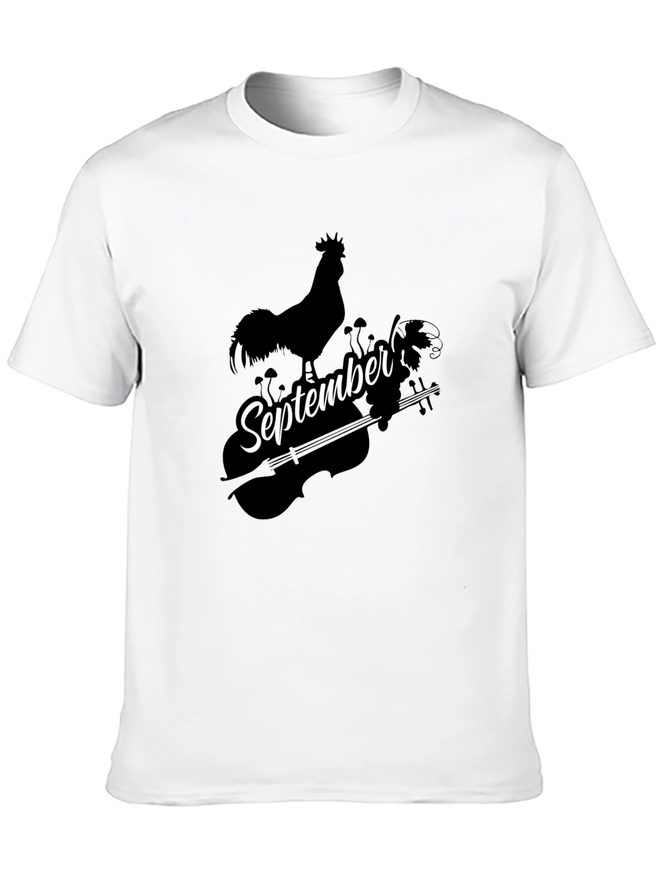 September Rooster Cello Black T-Shirt
