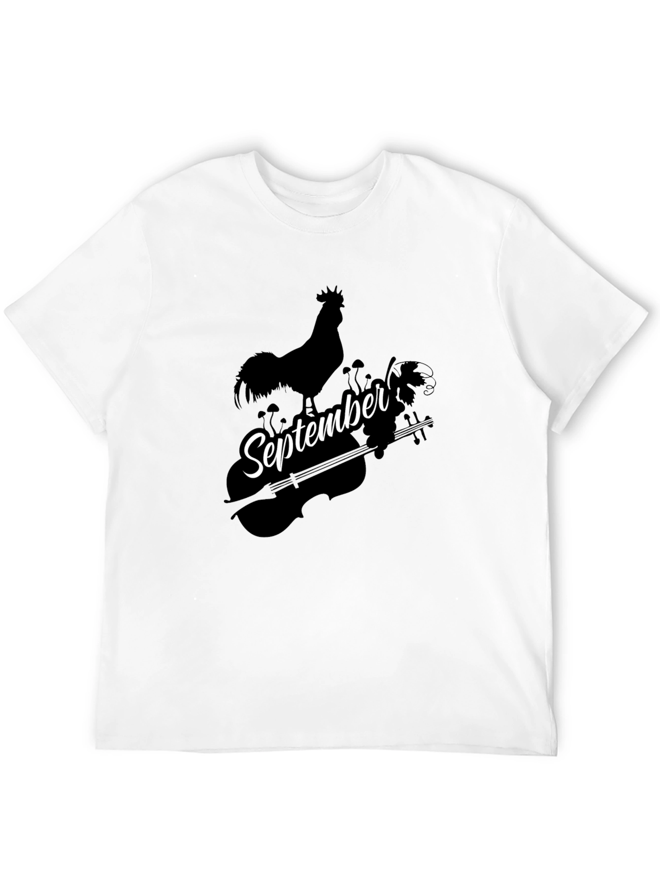 September Rooster Cello Black T-Shirt