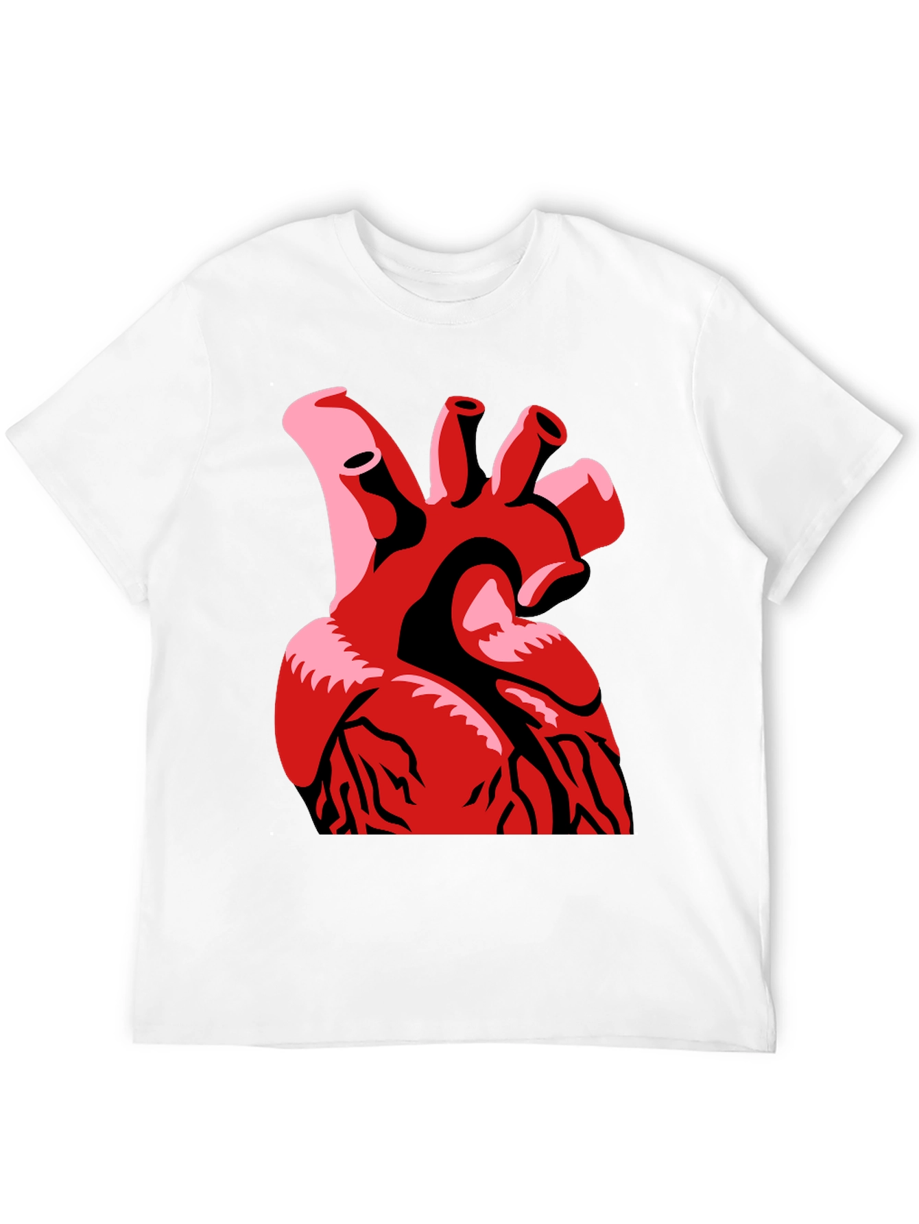 Anatomical Heart Graphic Print Black T-Shirt