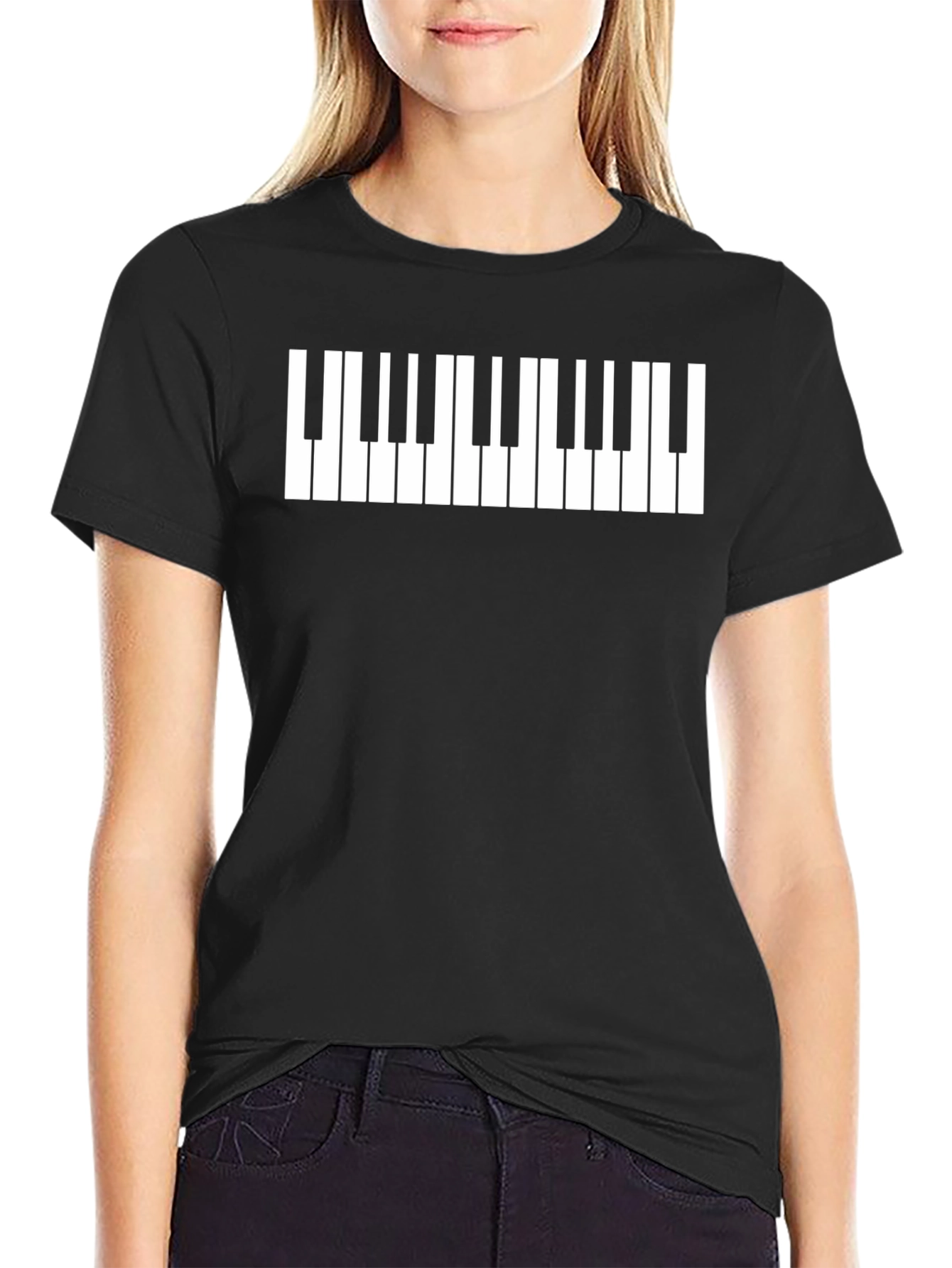 Piano Keys Graphic Tee - Musicians Novelty T-Shirt