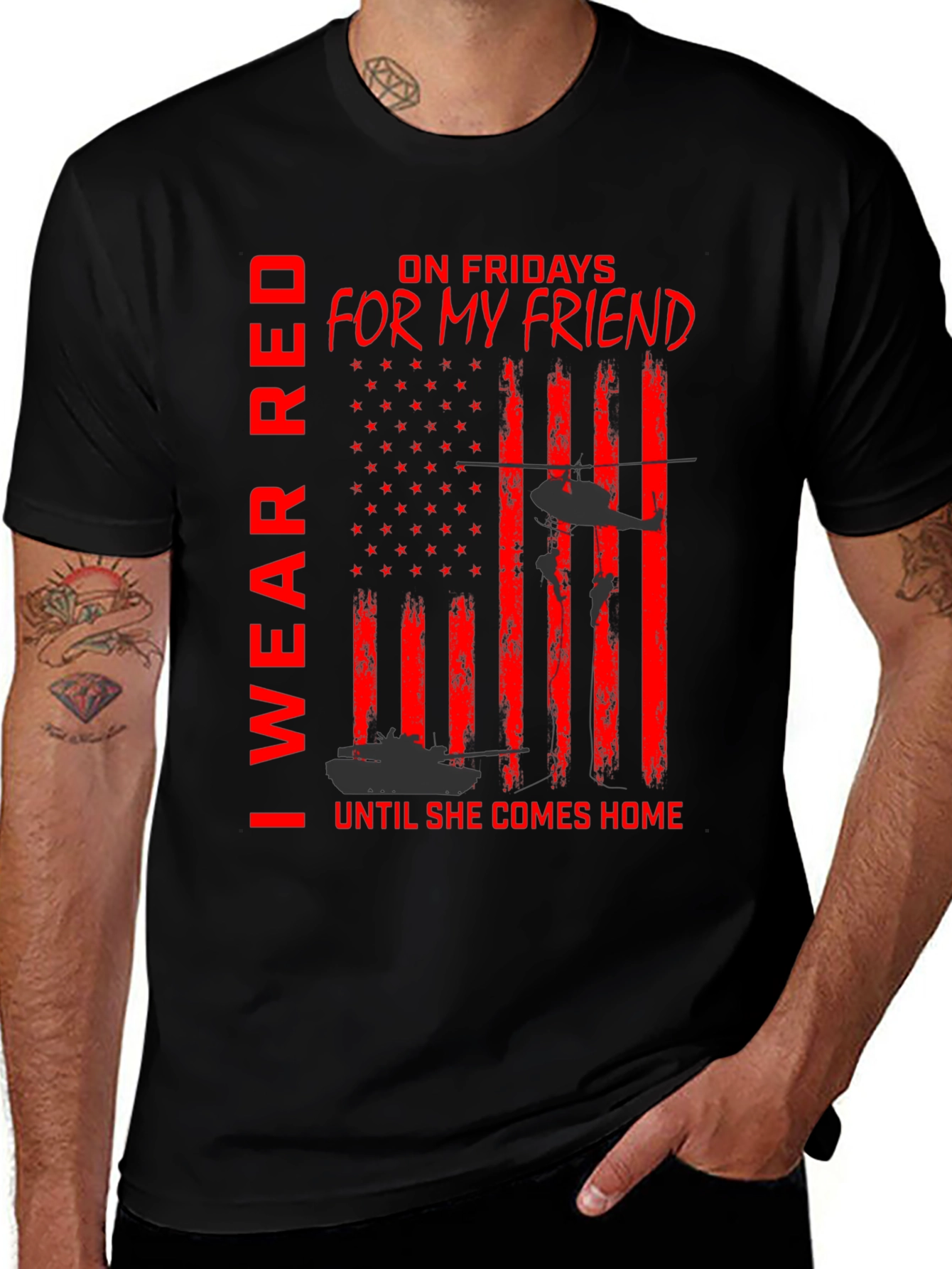 I Wear Red For My Friend T-Shirt