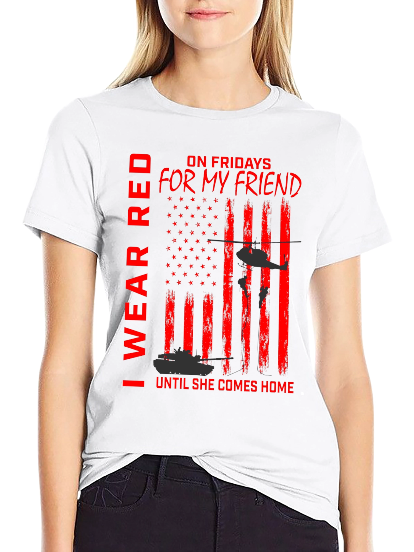 I Wear Red For My Friend T-Shirt