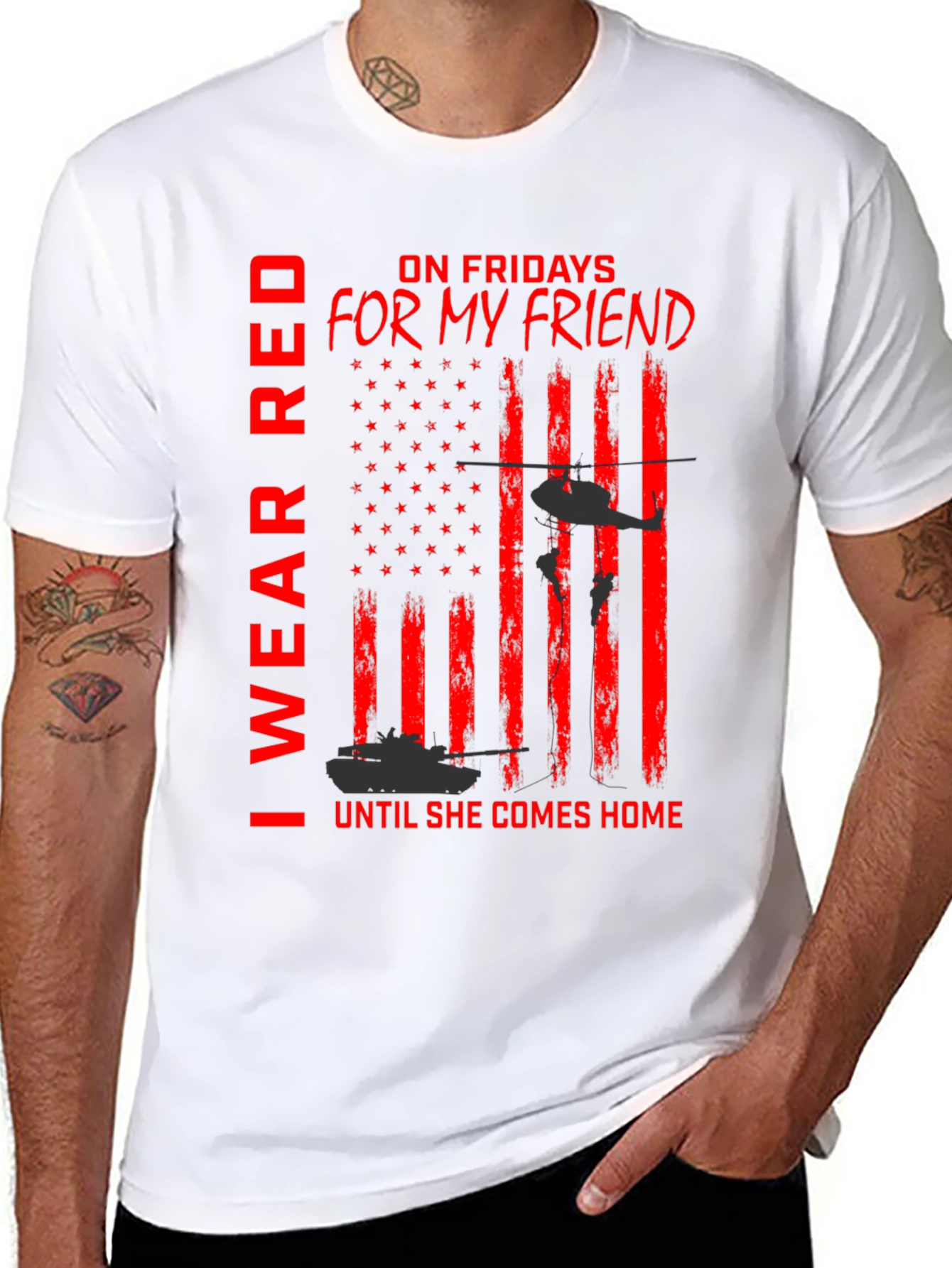 I Wear Red For My Friend T-Shirt