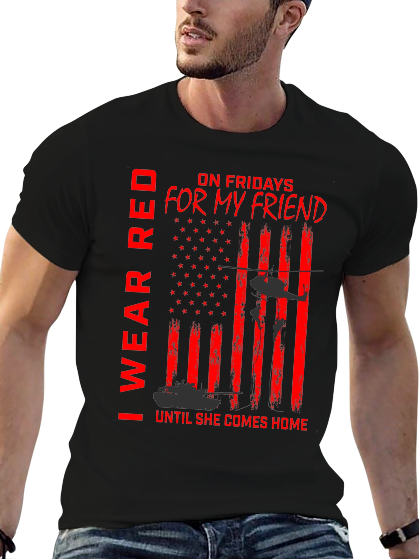I Wear Red For My Friend T-Shirt