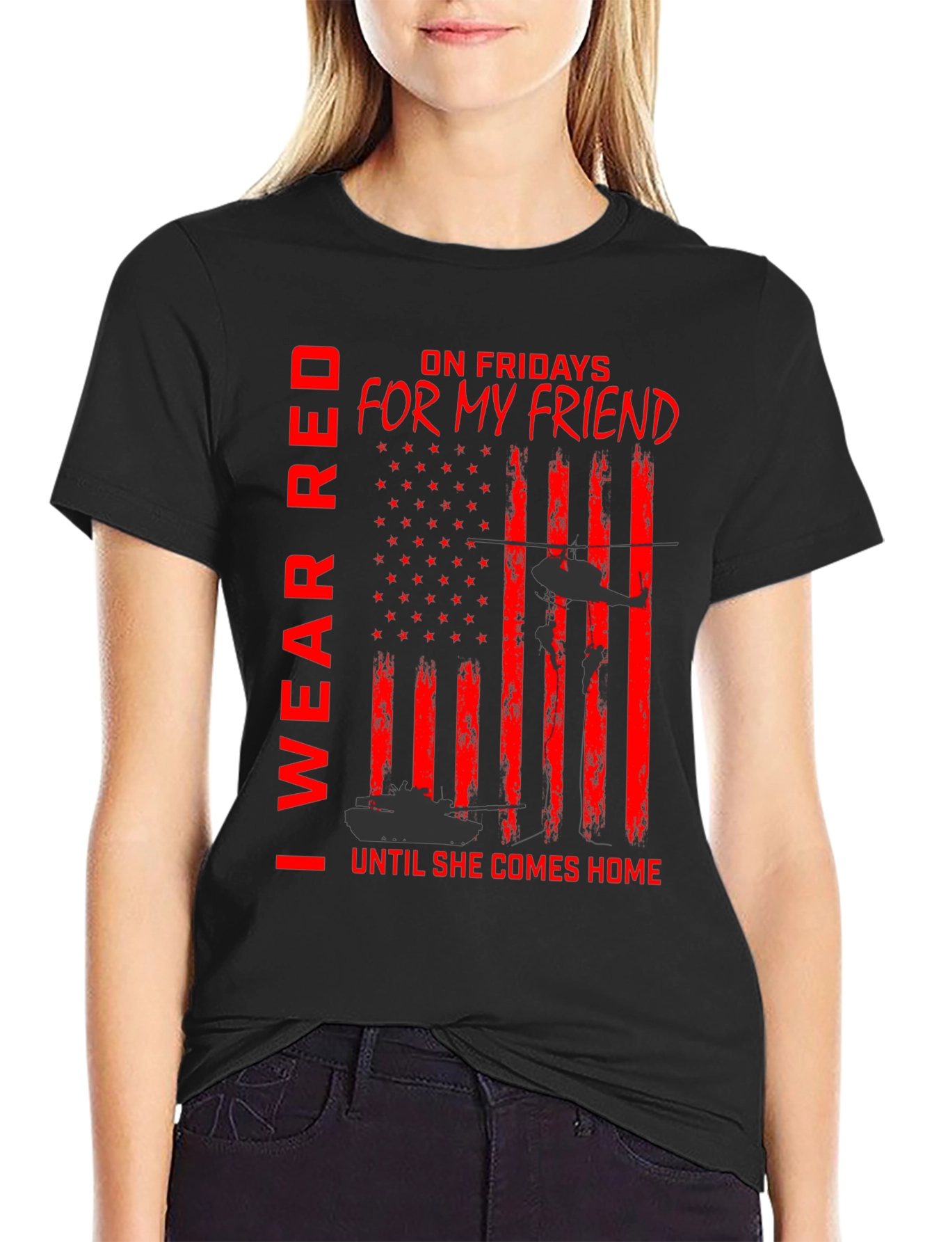 I Wear Red For My Friend T-Shirt