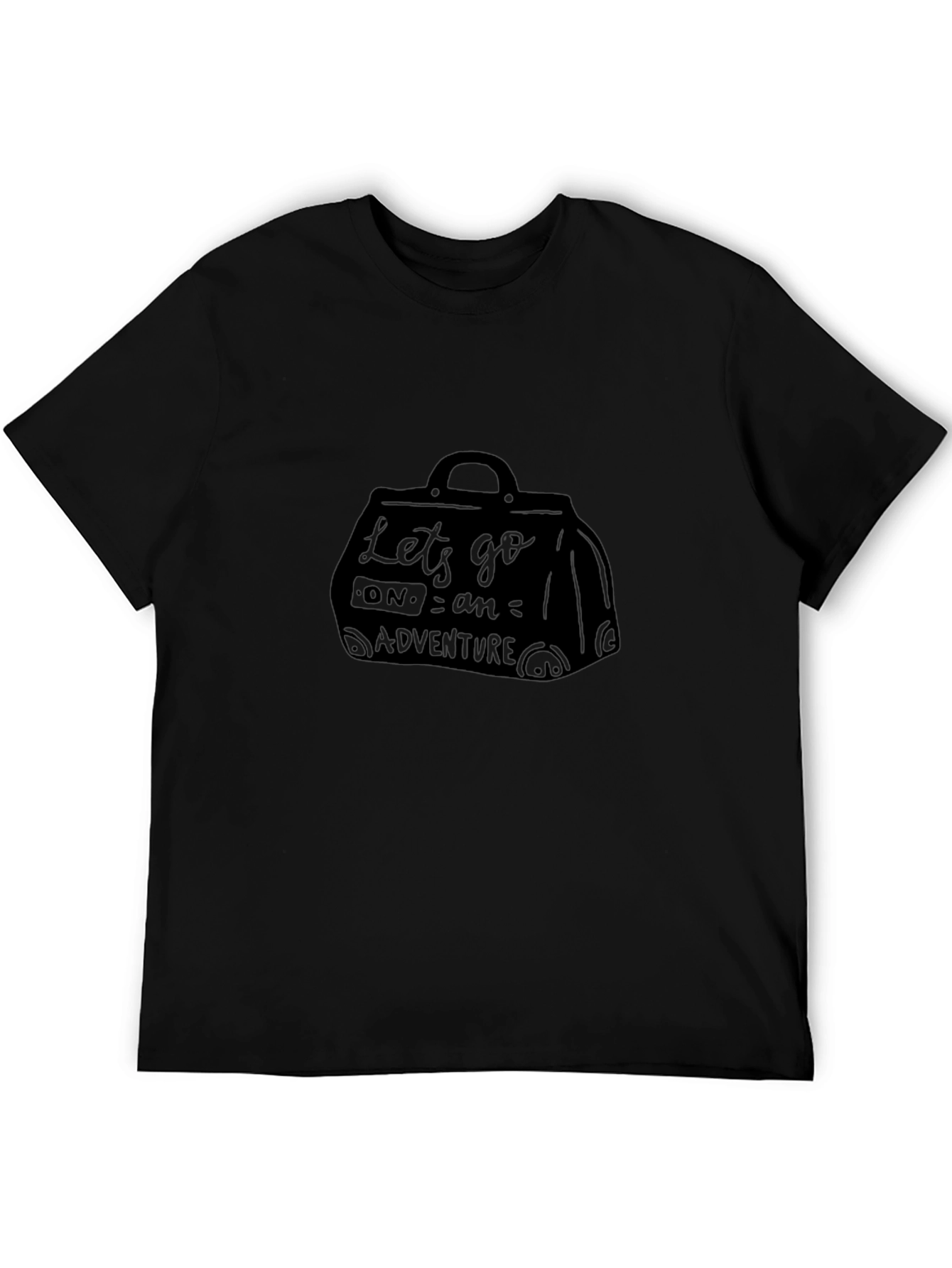 Adventure Bound Tee: Black Graphic Travel T-Shirt