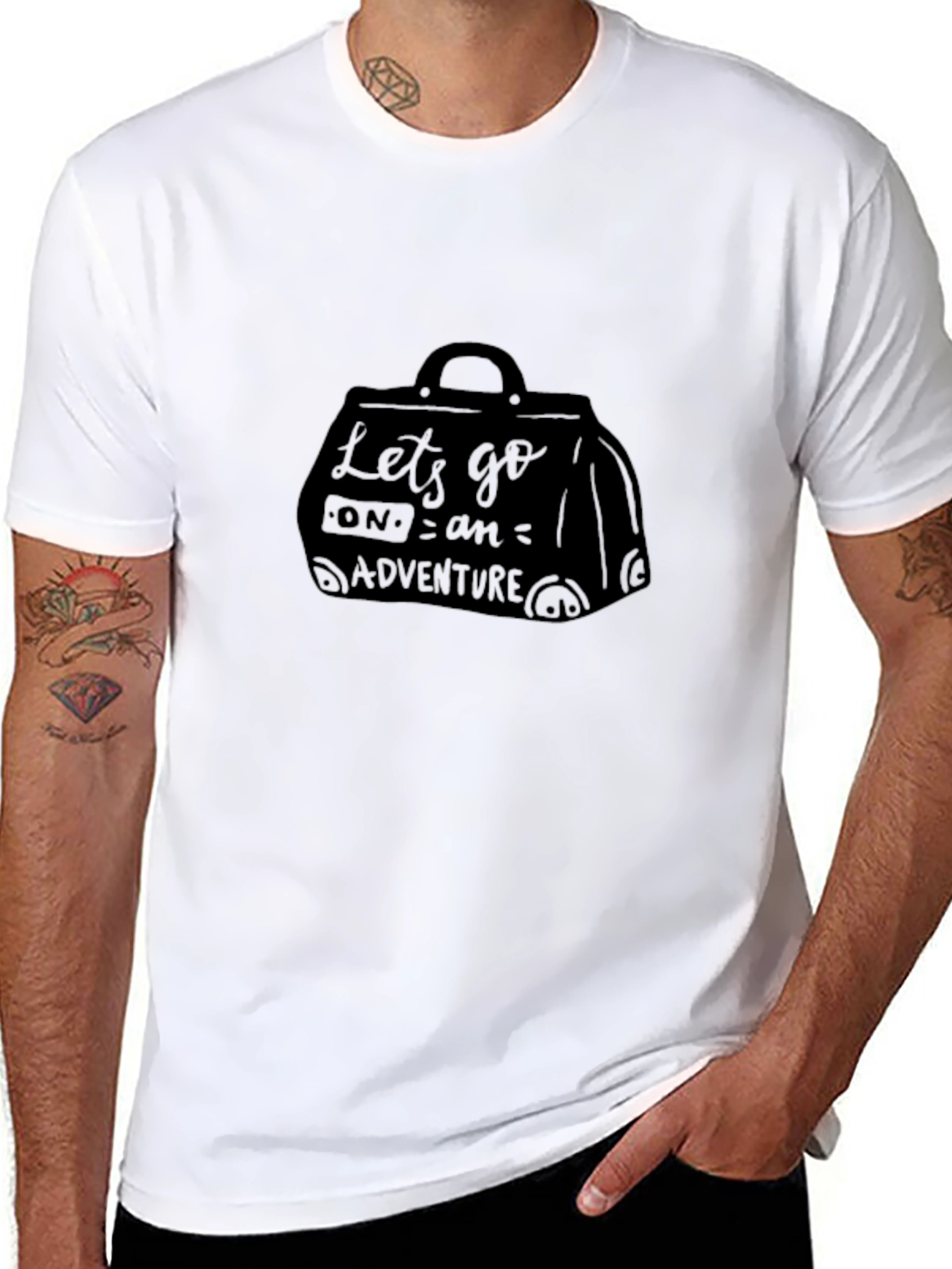 Adventure Bound Tee: Black Graphic Travel T-Shirt