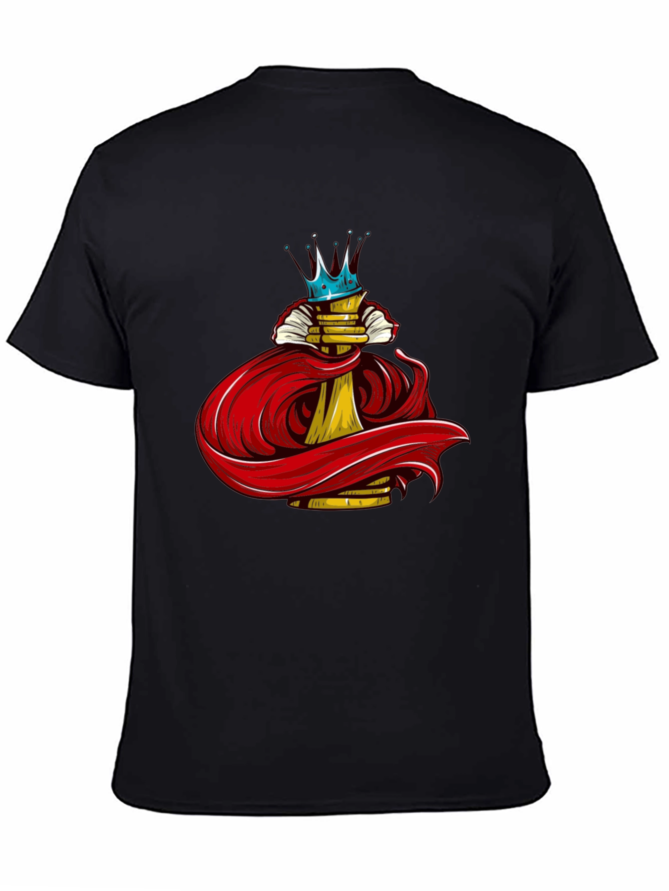 Crowned Chess Piece Black Graphic Tee
