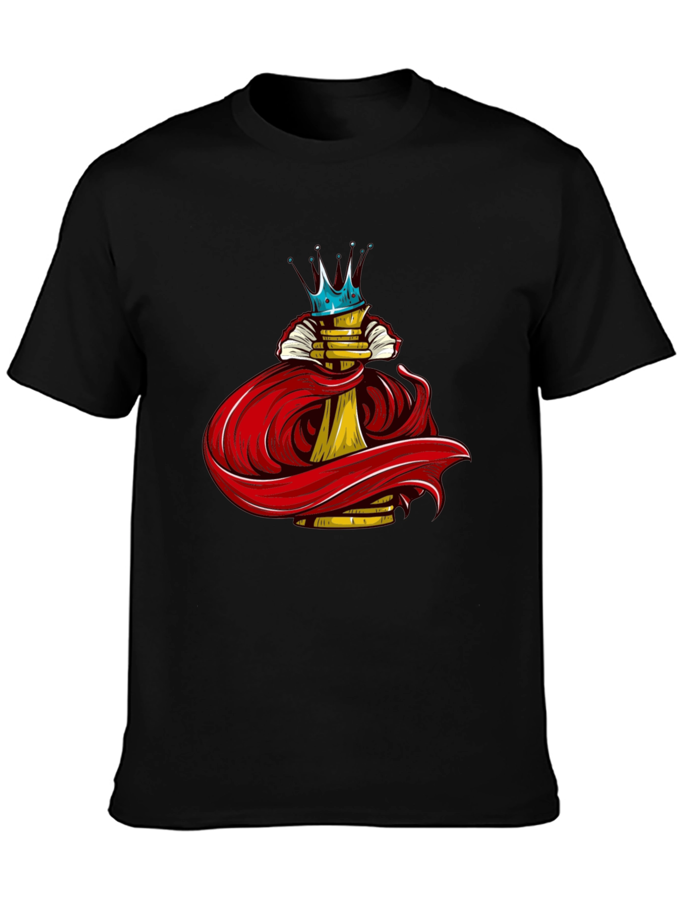 Crowned Chess Piece Black Graphic Tee