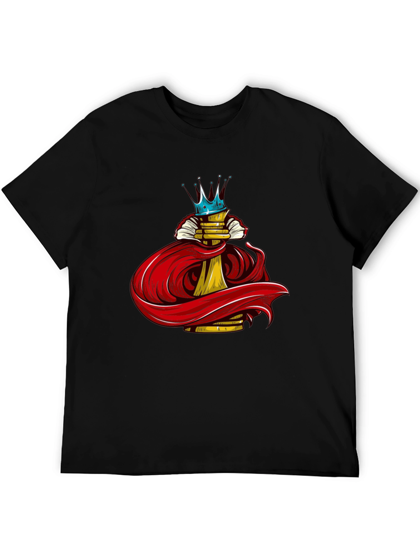 Crowned Chess Piece Black Graphic Tee