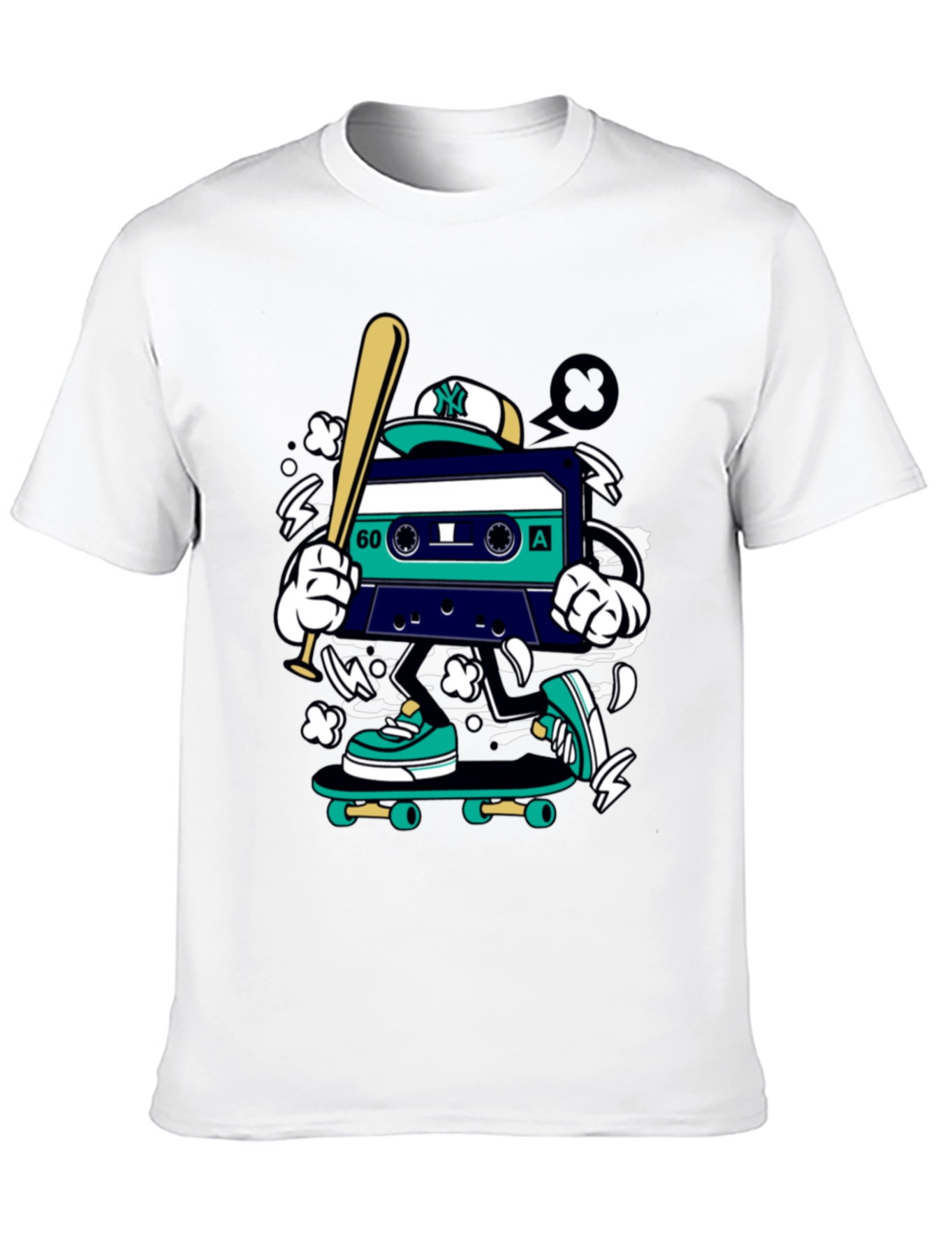 Retro Cassette Tape Skateboarder T-Shirt