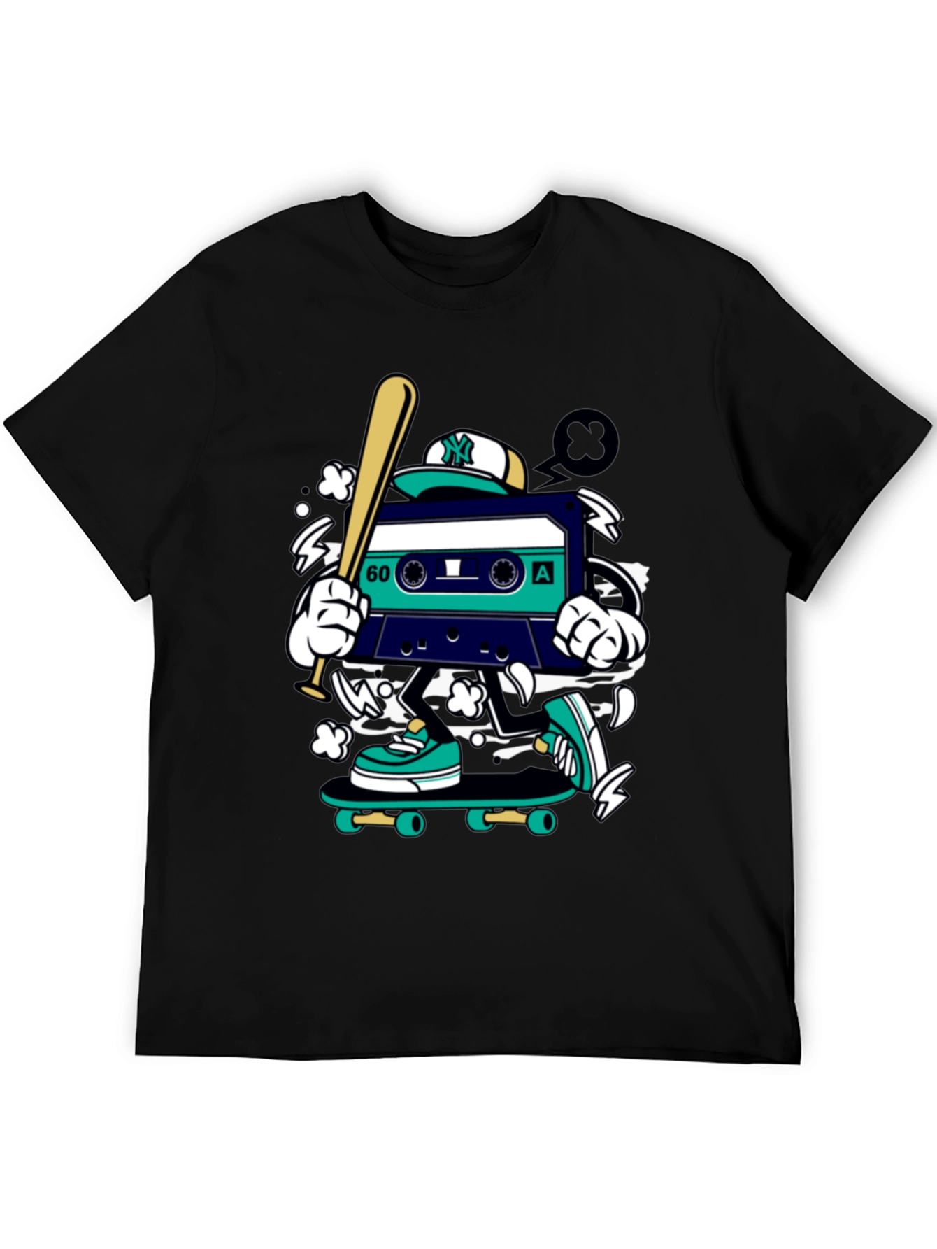 Retro Cassette Tape Skateboarder T-Shirt