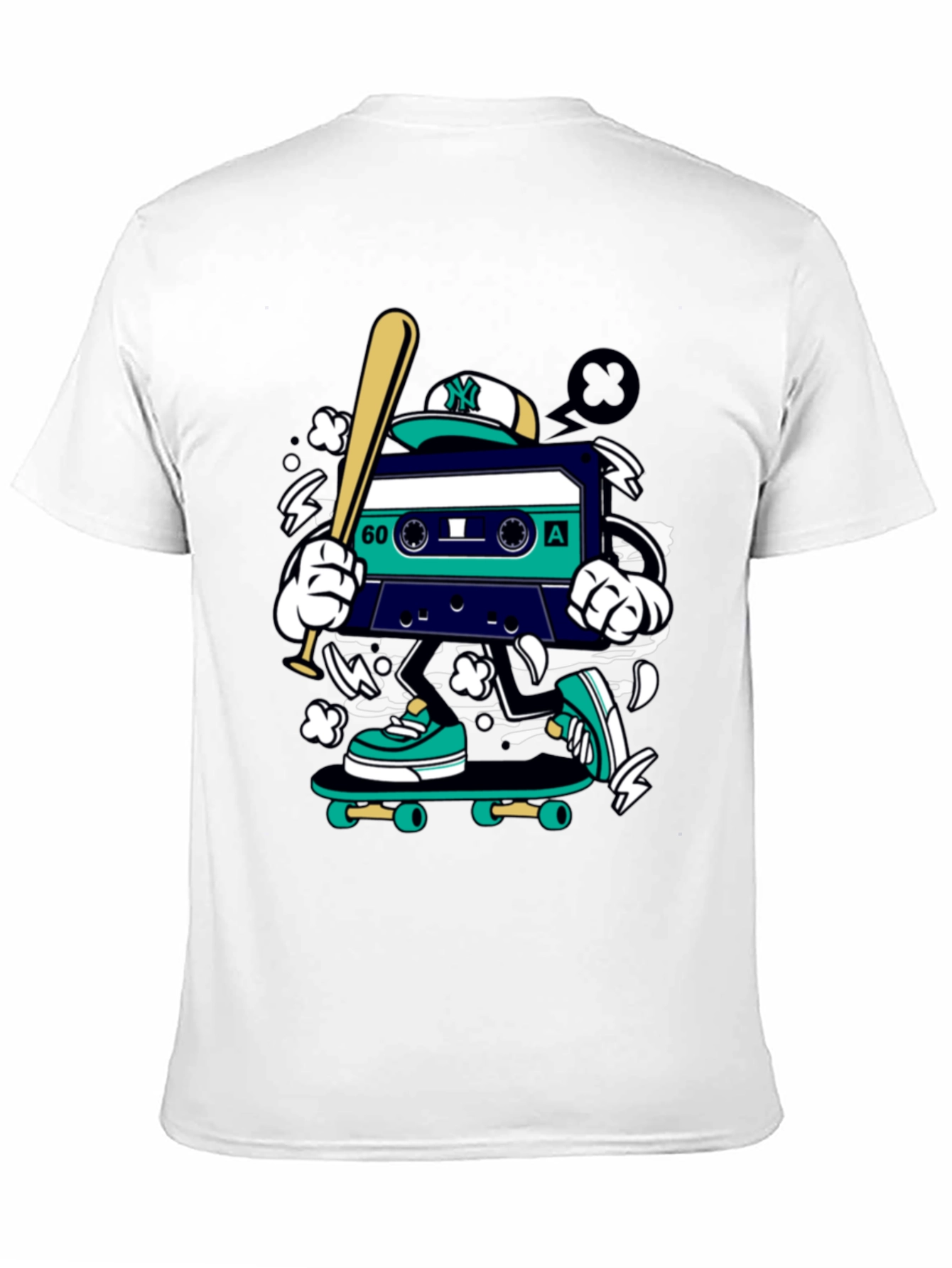 Retro Cassette Tape Skateboarder T-Shirt