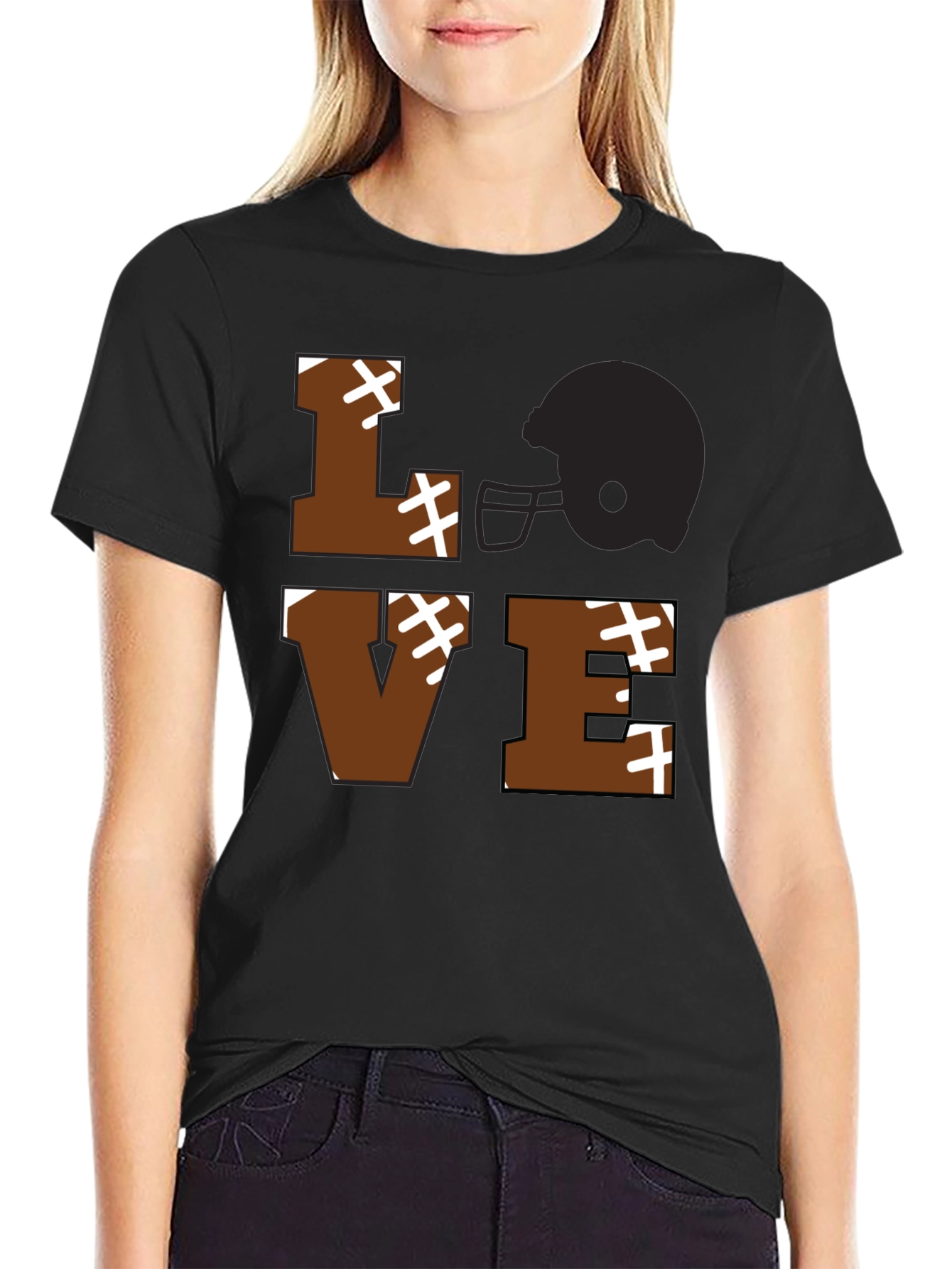Football LOVE Graphic T-Shirt