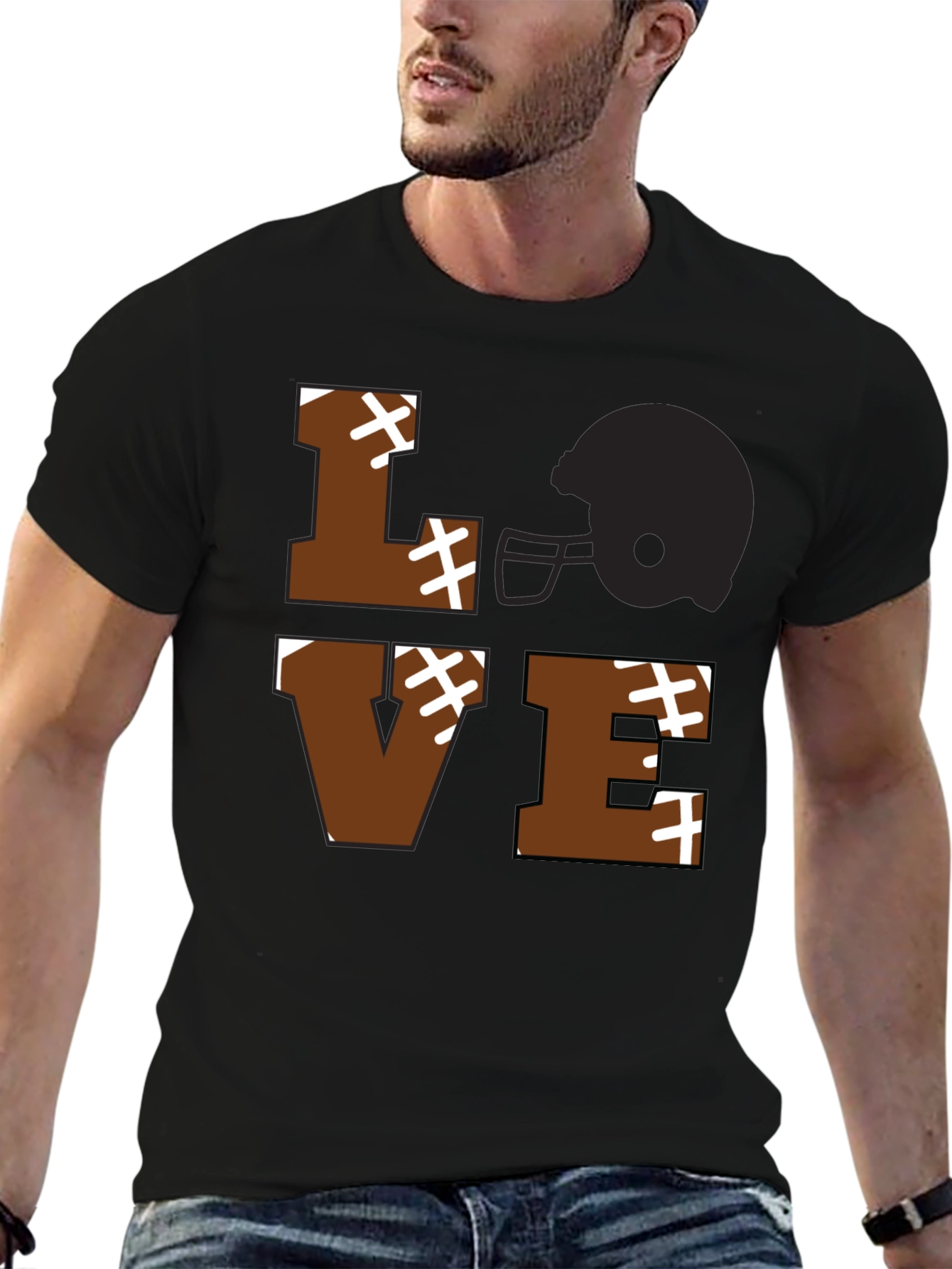 Football LOVE Graphic T-Shirt