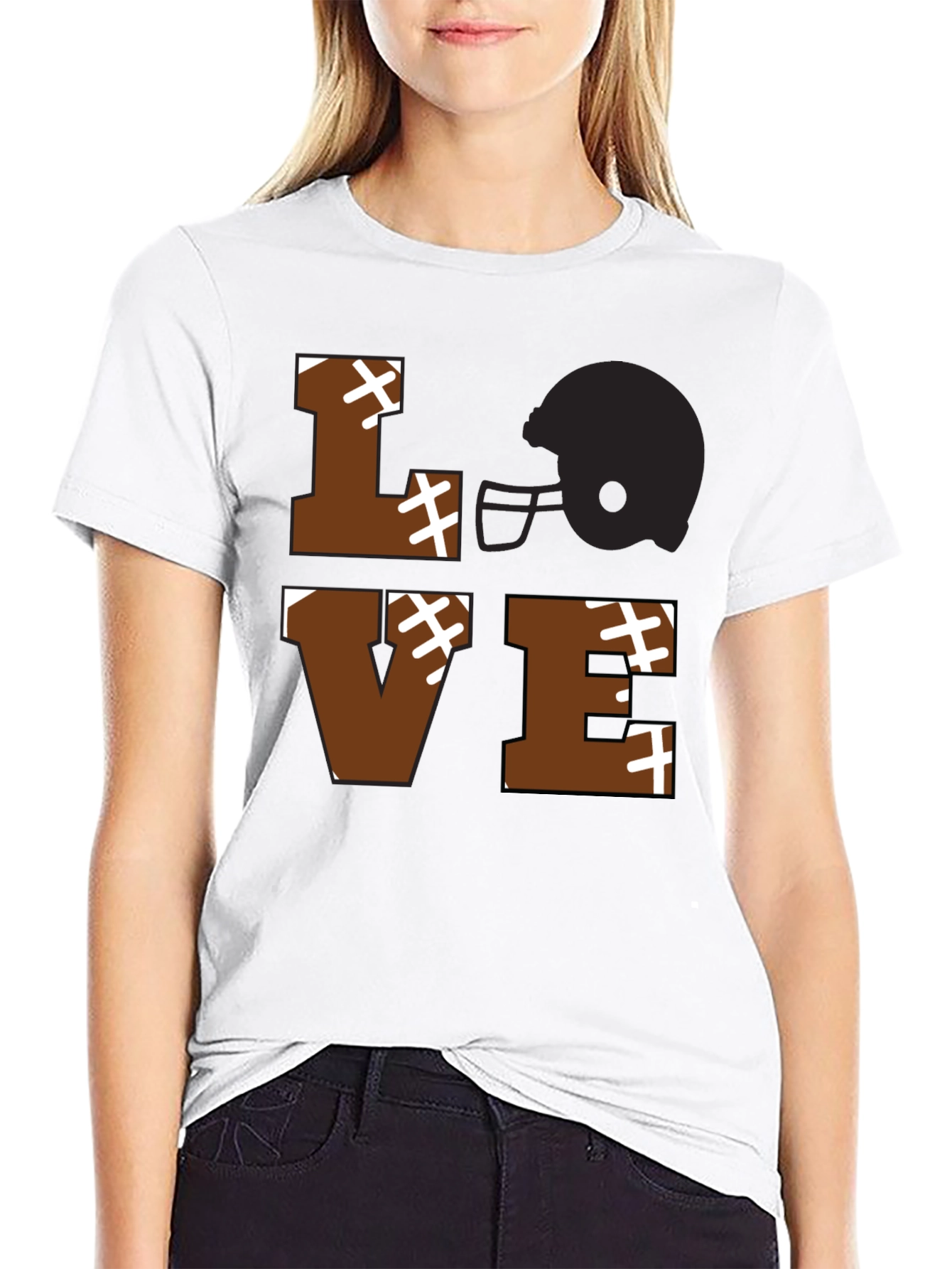 Football LOVE Graphic T-Shirt