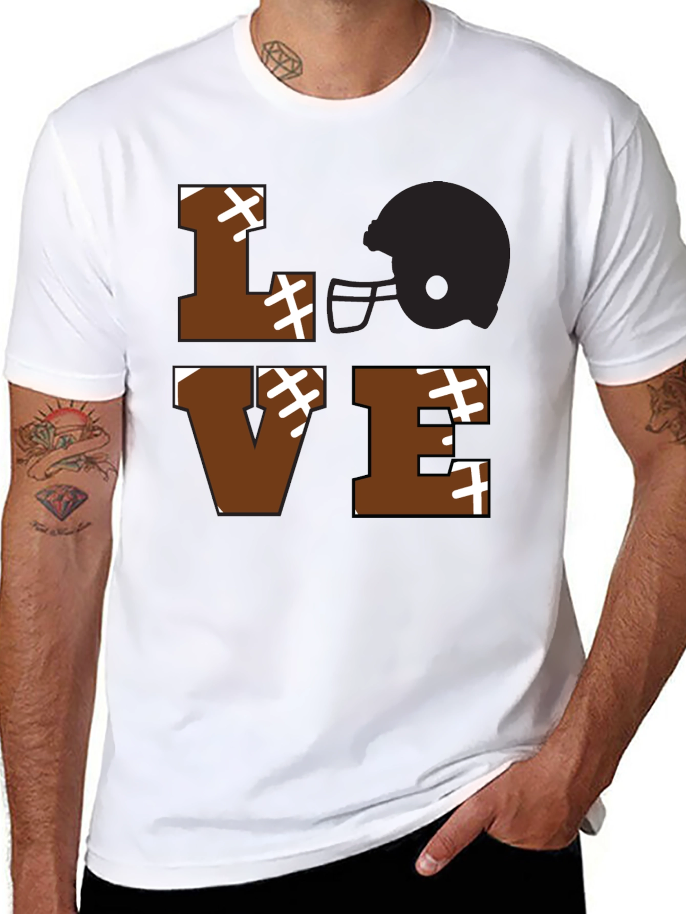 Football LOVE Graphic T-Shirt