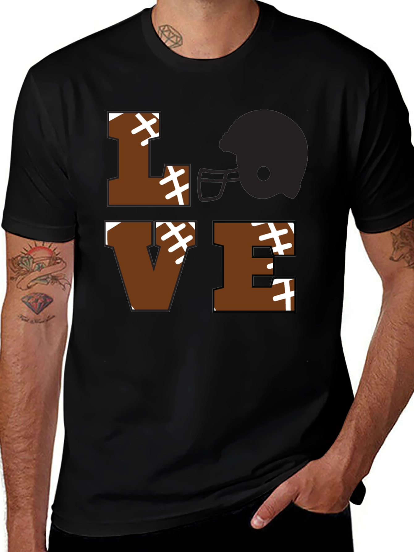 Football LOVE Graphic T-Shirt