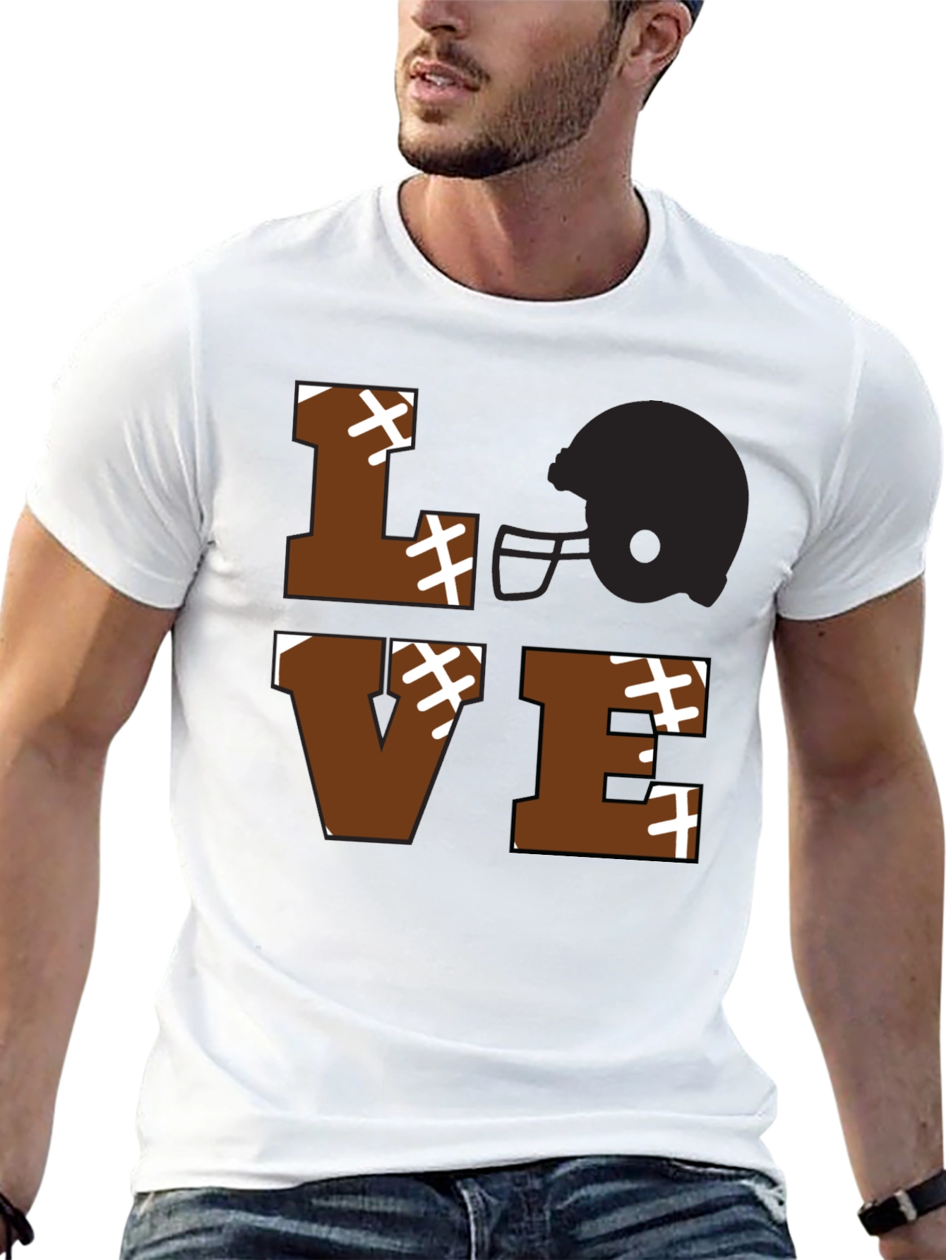Football LOVE Graphic T-Shirt