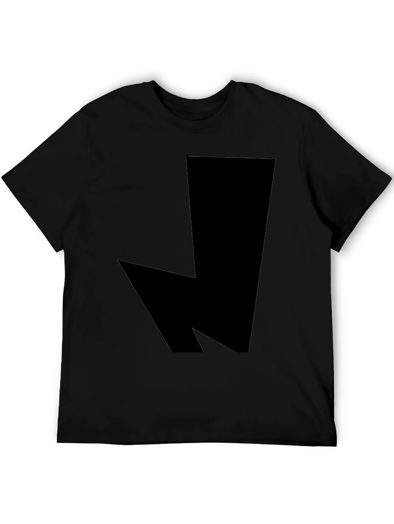 Abstract Geometric Black Graphic Tee