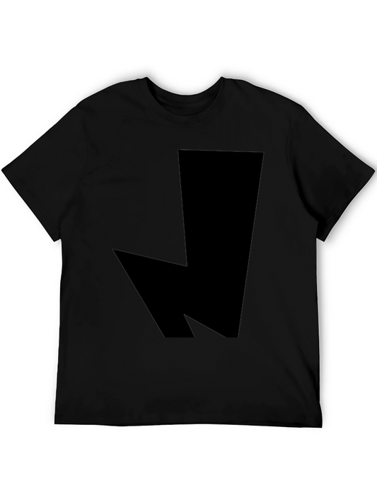 Abstract Geometric Black Graphic Tee