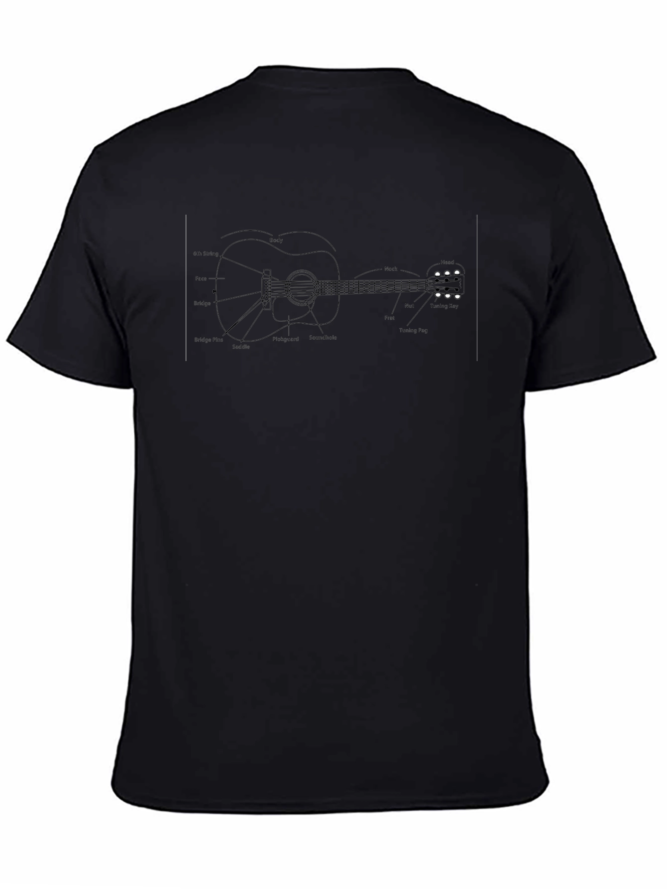 Guitar Parts Diagram Graphic T-Shirt