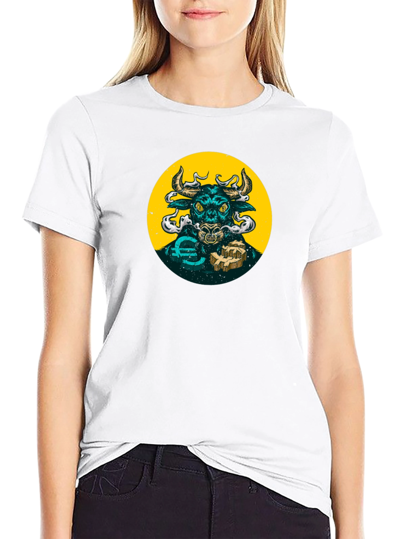 Bull Crypto T-Shirt - Black Graphic Tee