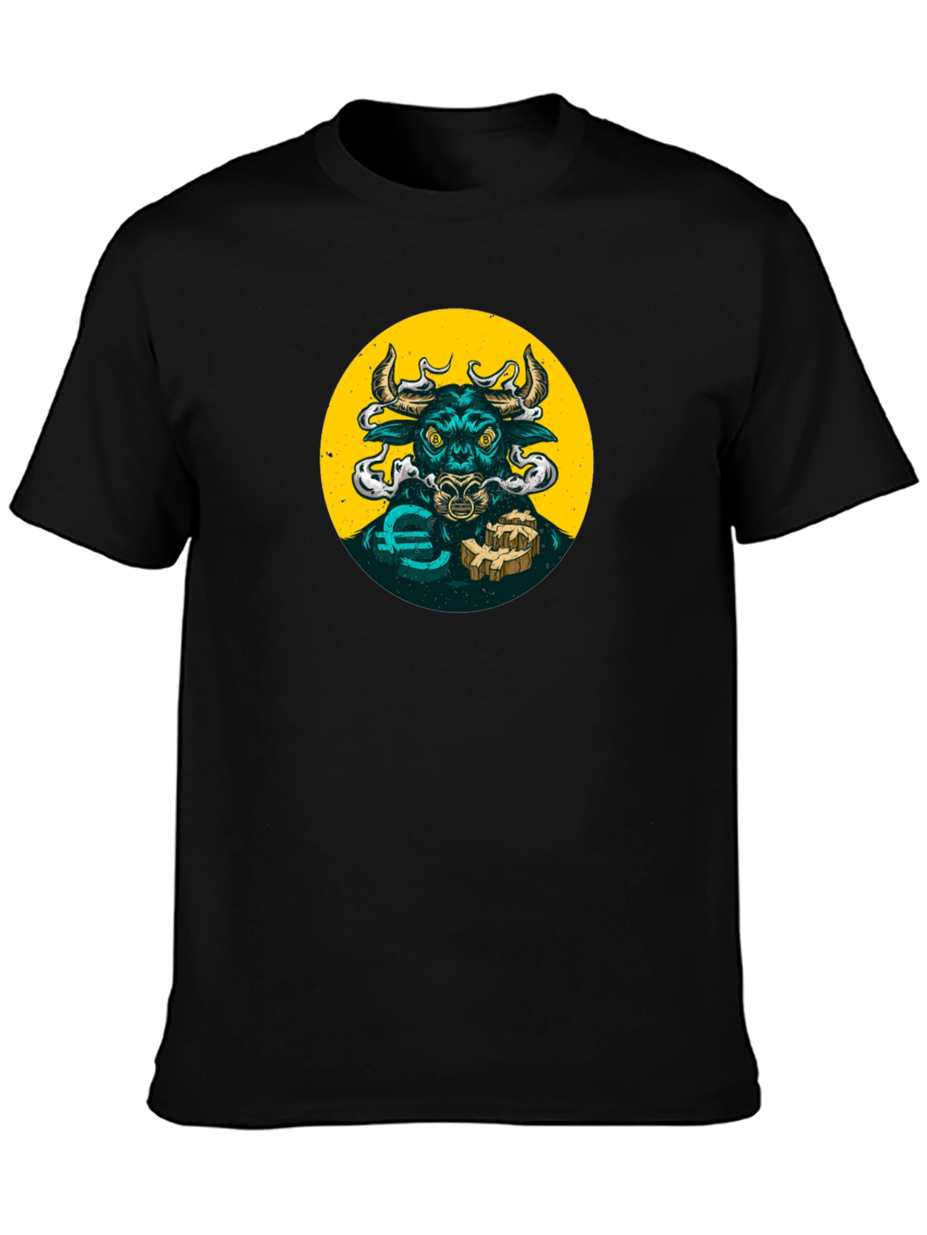 Bull Crypto T-Shirt - Black Graphic Tee