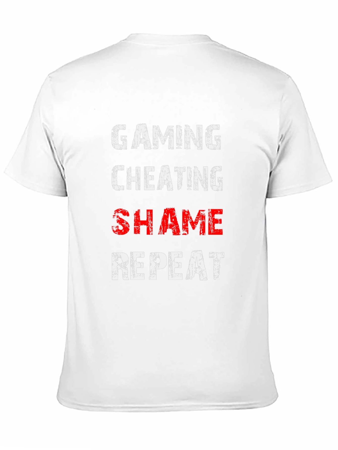 Gaming Cheating Shame Repeat Black T-Shirt