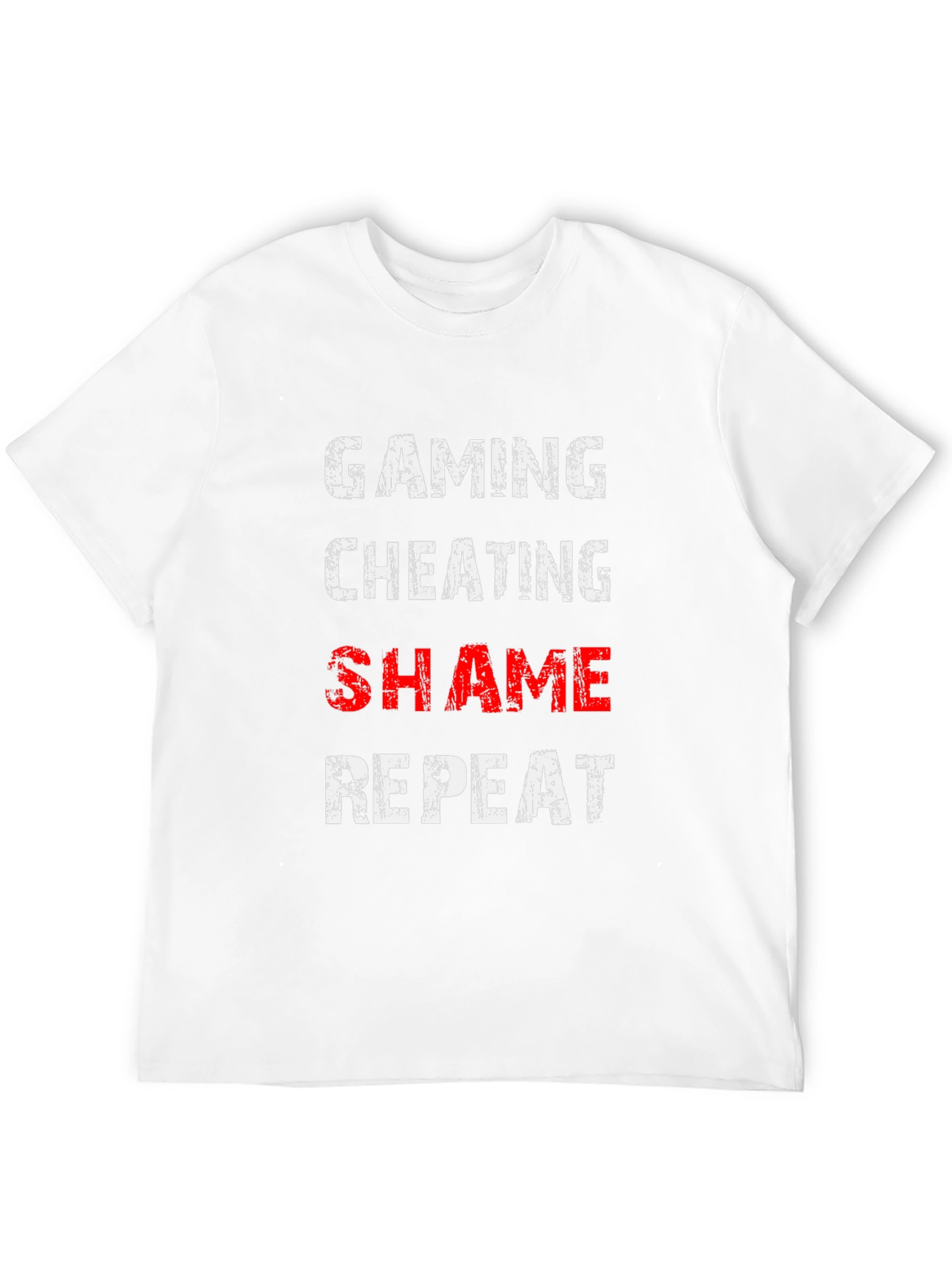 Gaming Cheating Shame Repeat Black T-Shirt