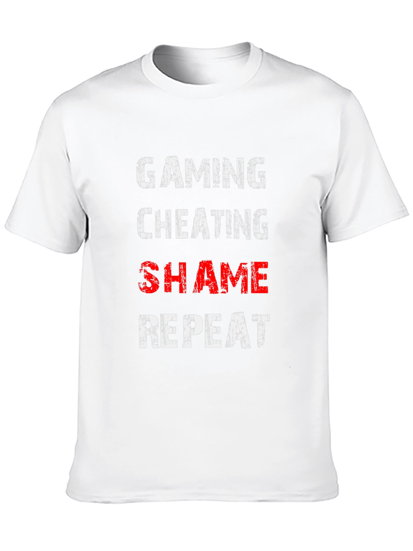 Gaming Cheating Shame Repeat Black T-Shirt