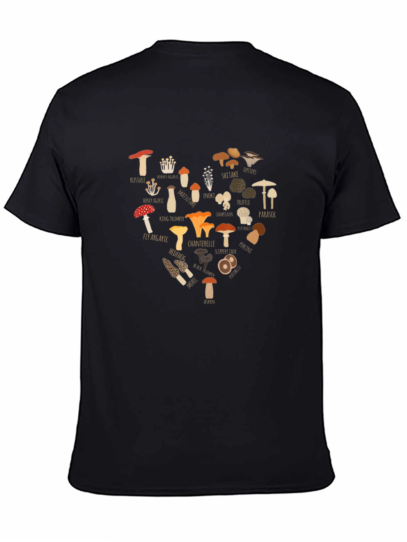 Mushroom Heart Graphic T-Shirt - Fungi Lover Tee