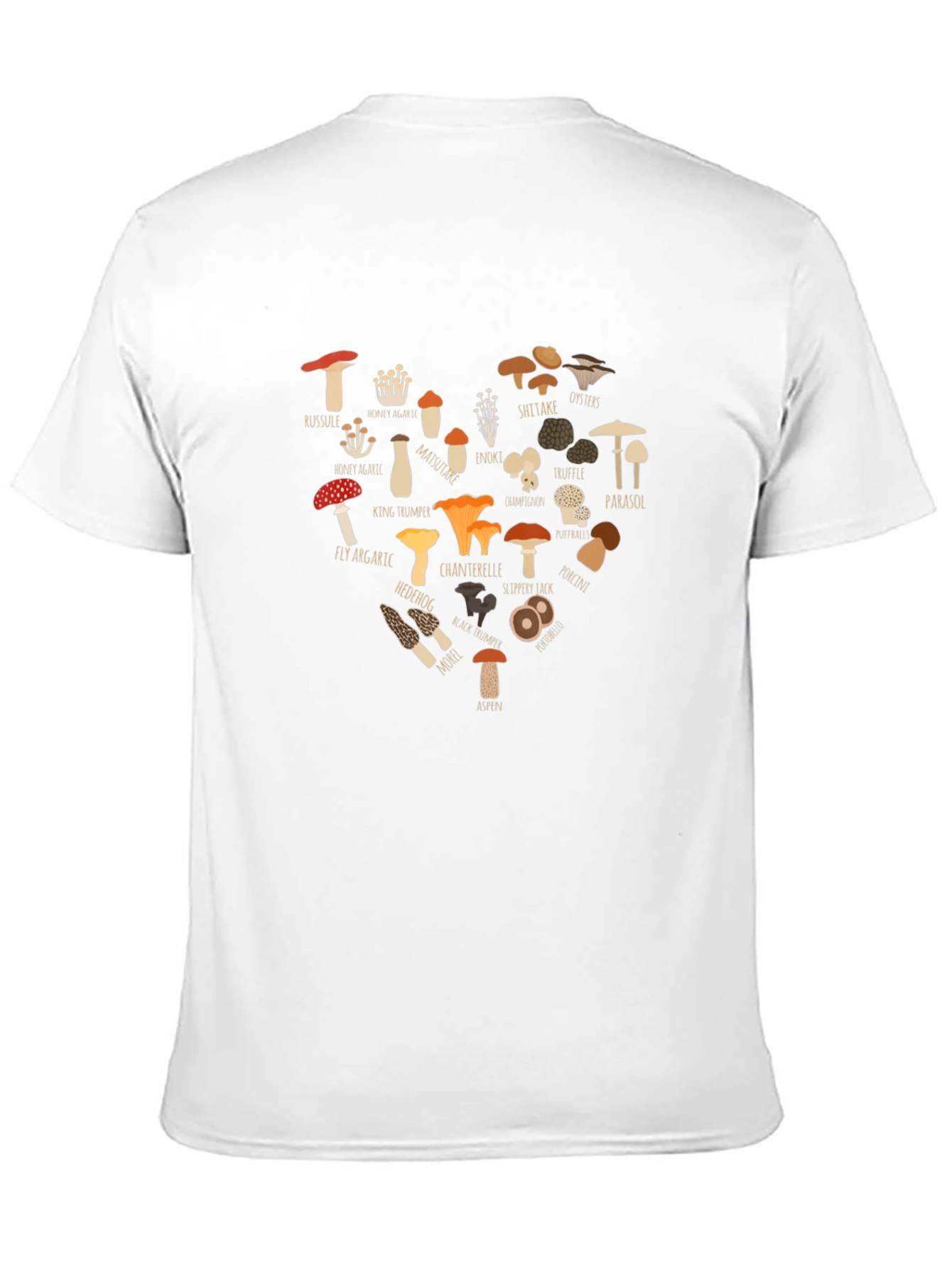 Mushroom Heart Graphic T-Shirt - Fungi Lover Tee