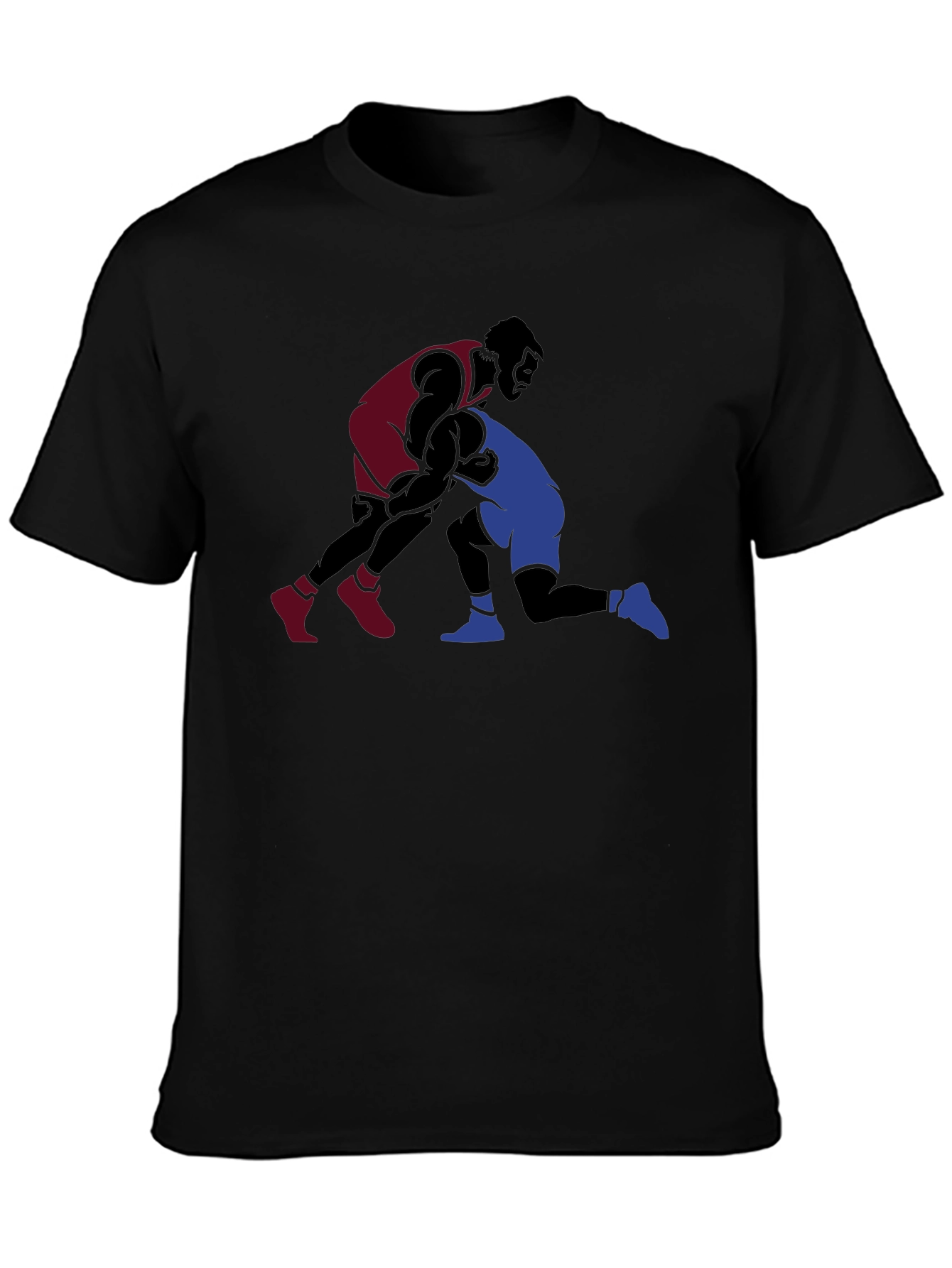 Wrestling Graphic Black T-Shirt