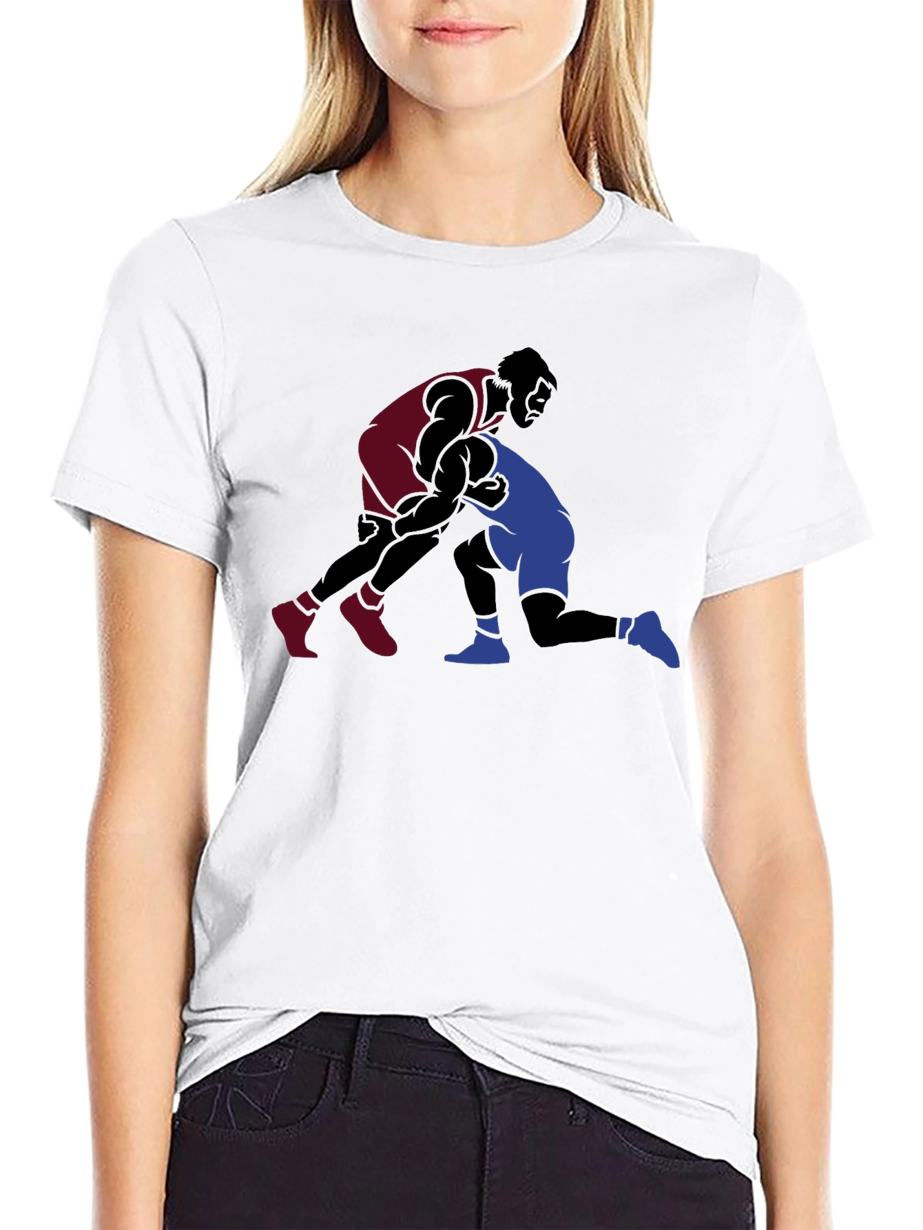 Wrestling Graphic Black T-Shirt