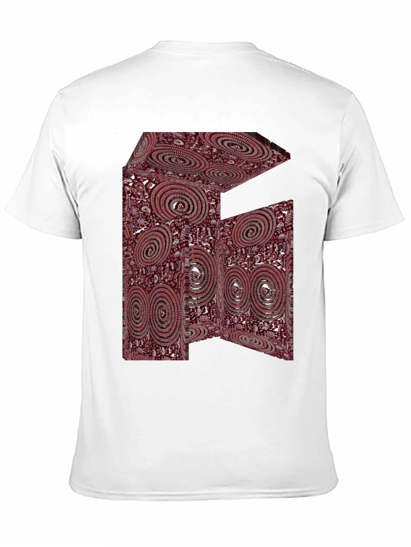 Abstract Swirl Design Black T-Shirt