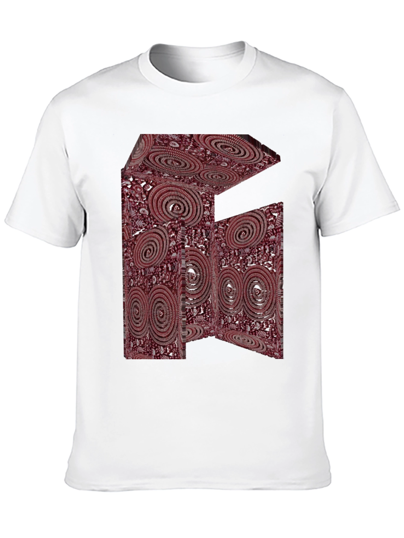 Abstract Swirl Design Black T-Shirt