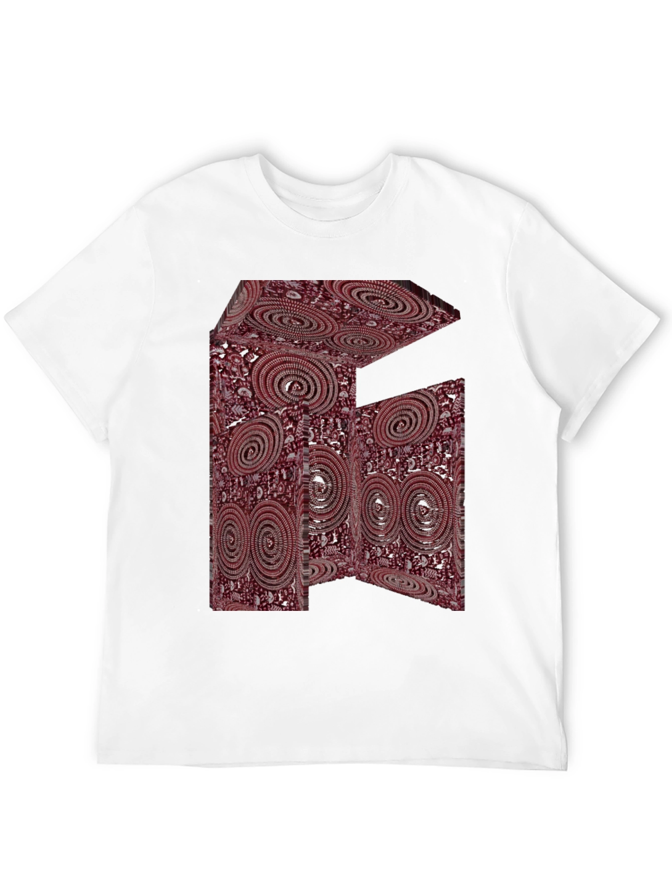 Abstract Swirl Design Black T-Shirt