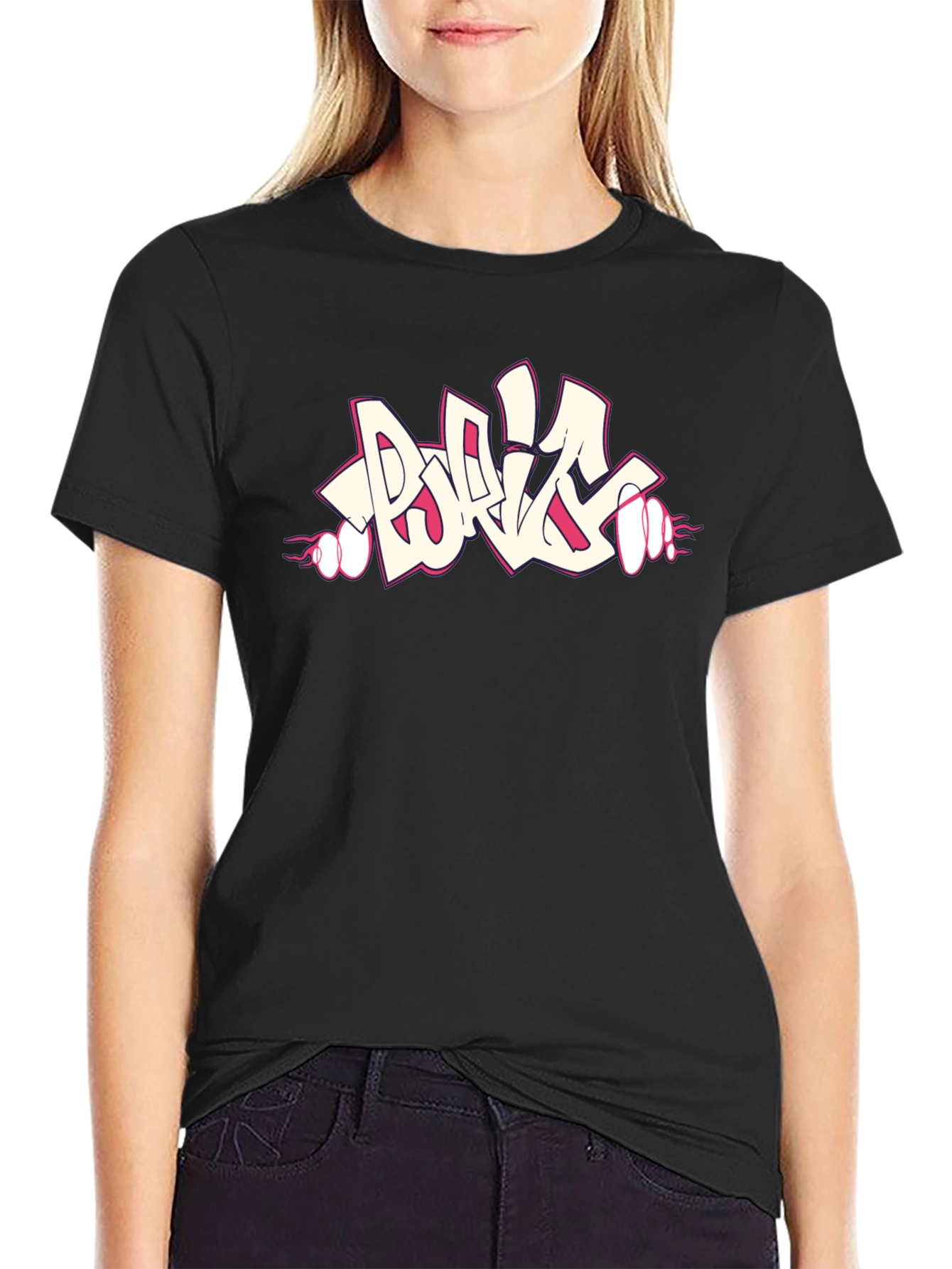 Cool Graphic Print Black T-Shirt